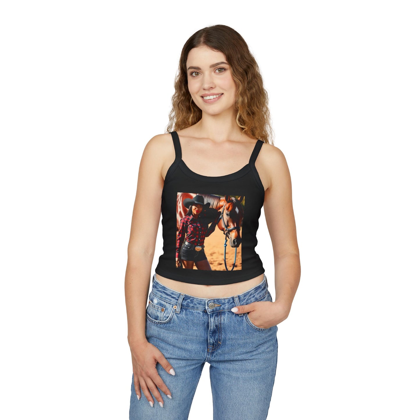 Black Beauty Spaghetti Strap Tank Top