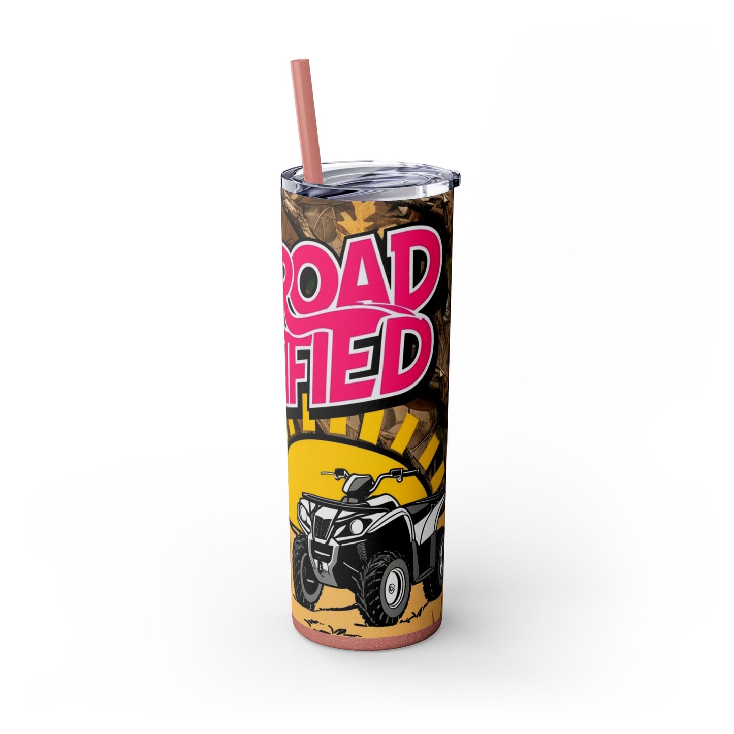 Dirt Road Certified Pink Skinny Tumbler with Straw - 20oz