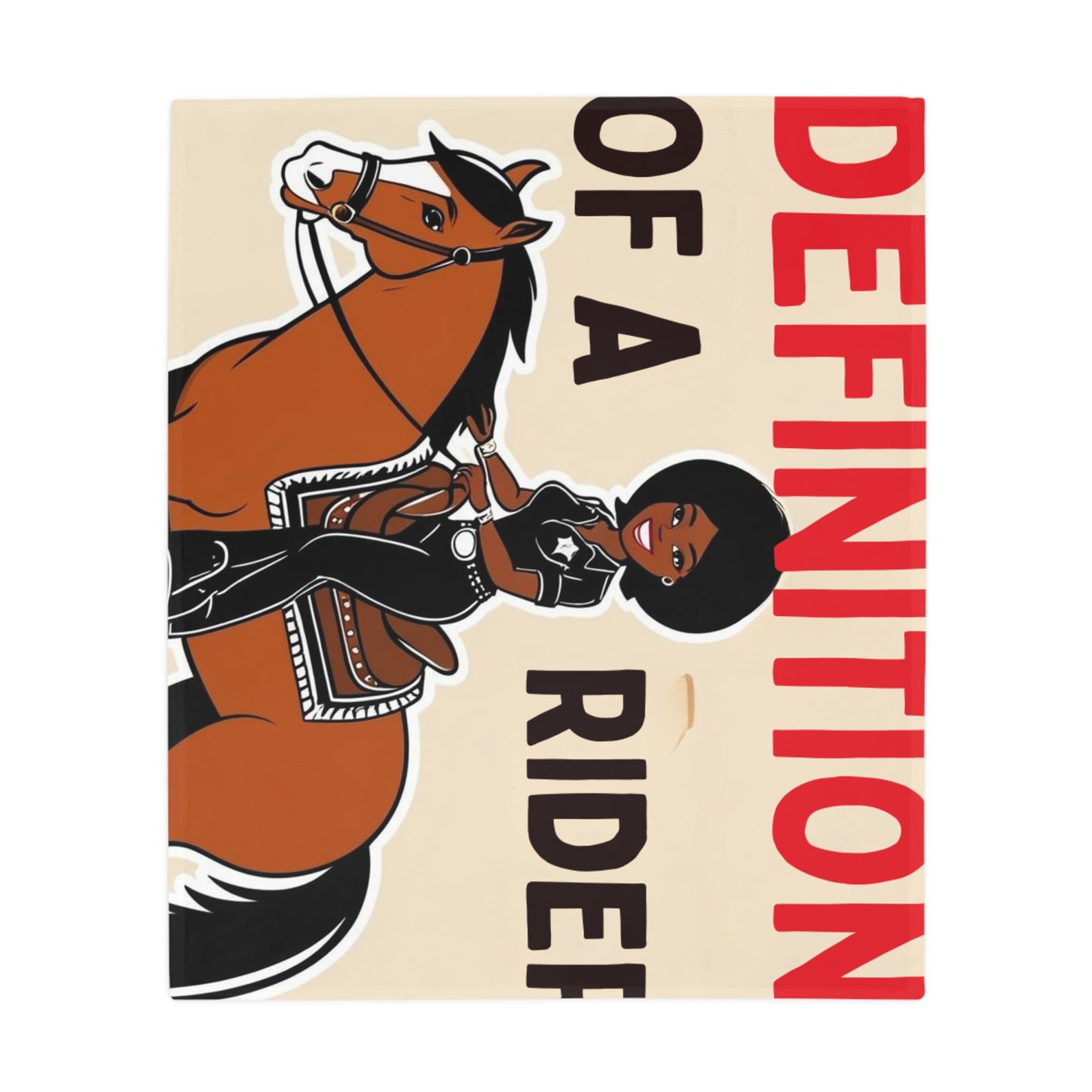 Definition of a Rider Plush Fleece Blanket