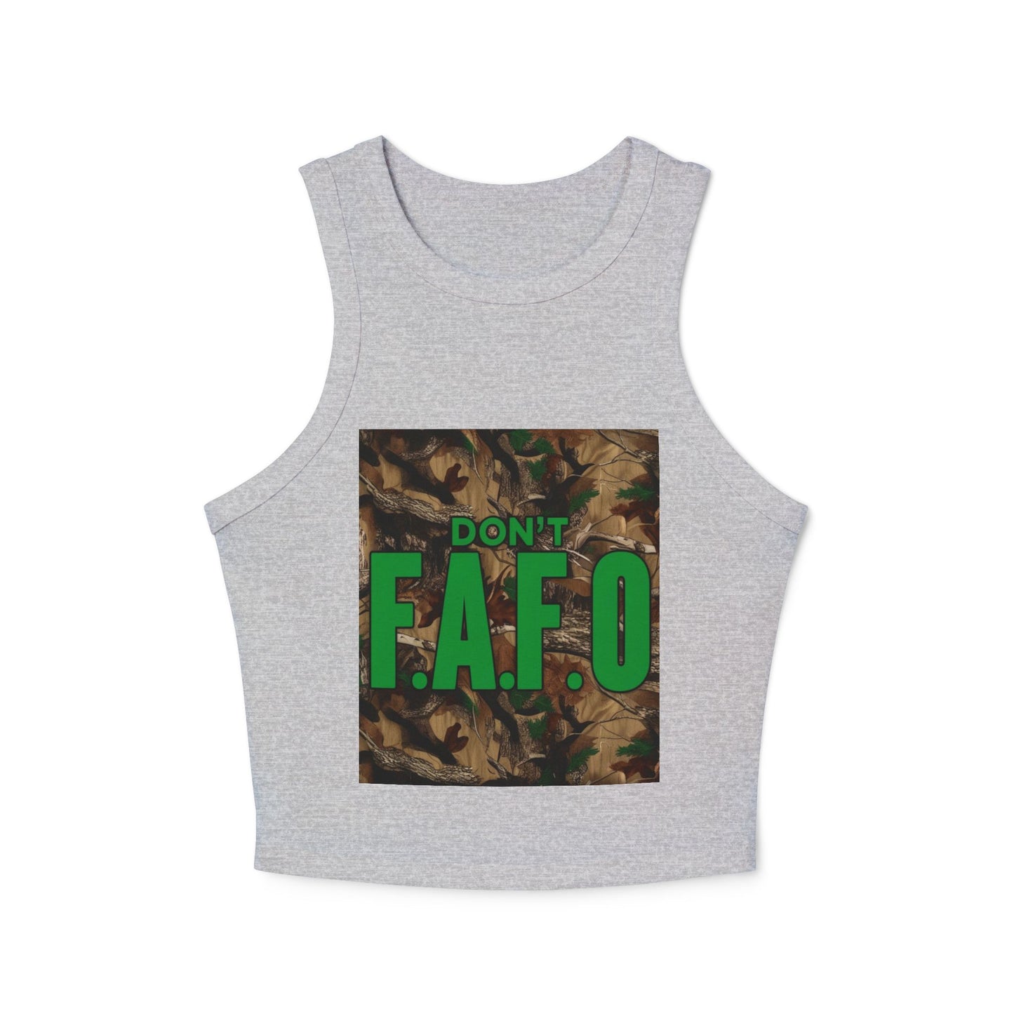 Don't F.A.F.O. Micro Rib Racer Tank Top