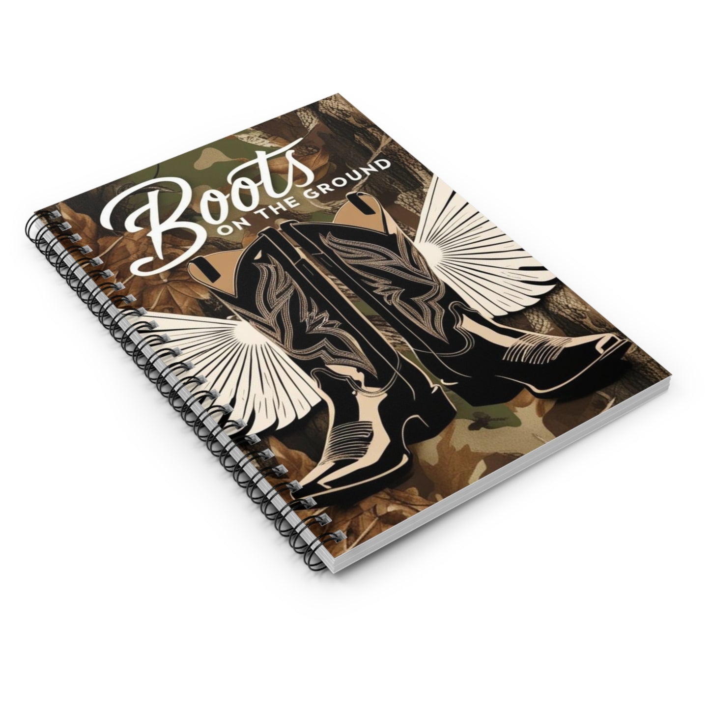 Boots On The Ground Spiral Notebook - Ruled Line