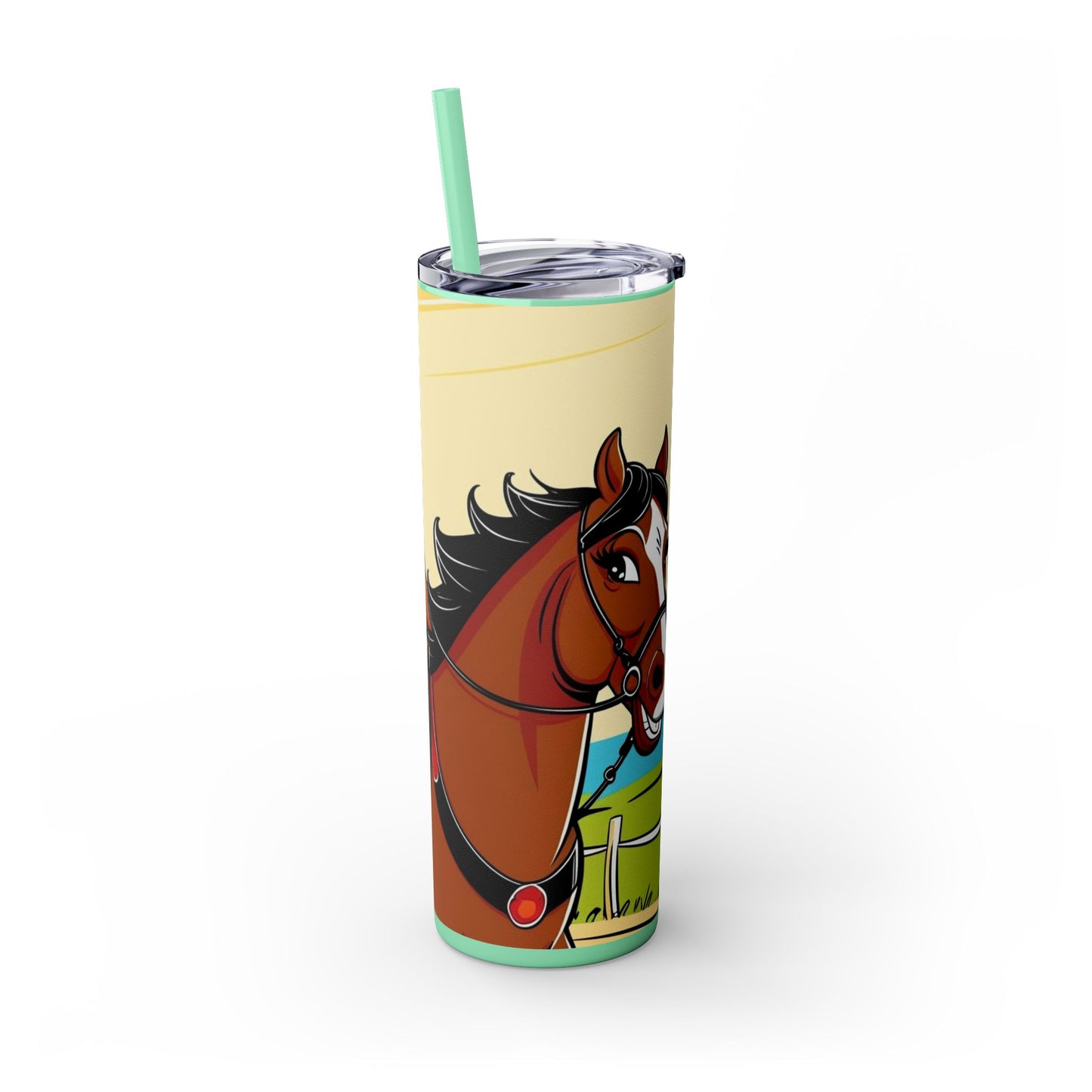 Sittin' Pretty Skinny Tumbler with Straw, 20oz