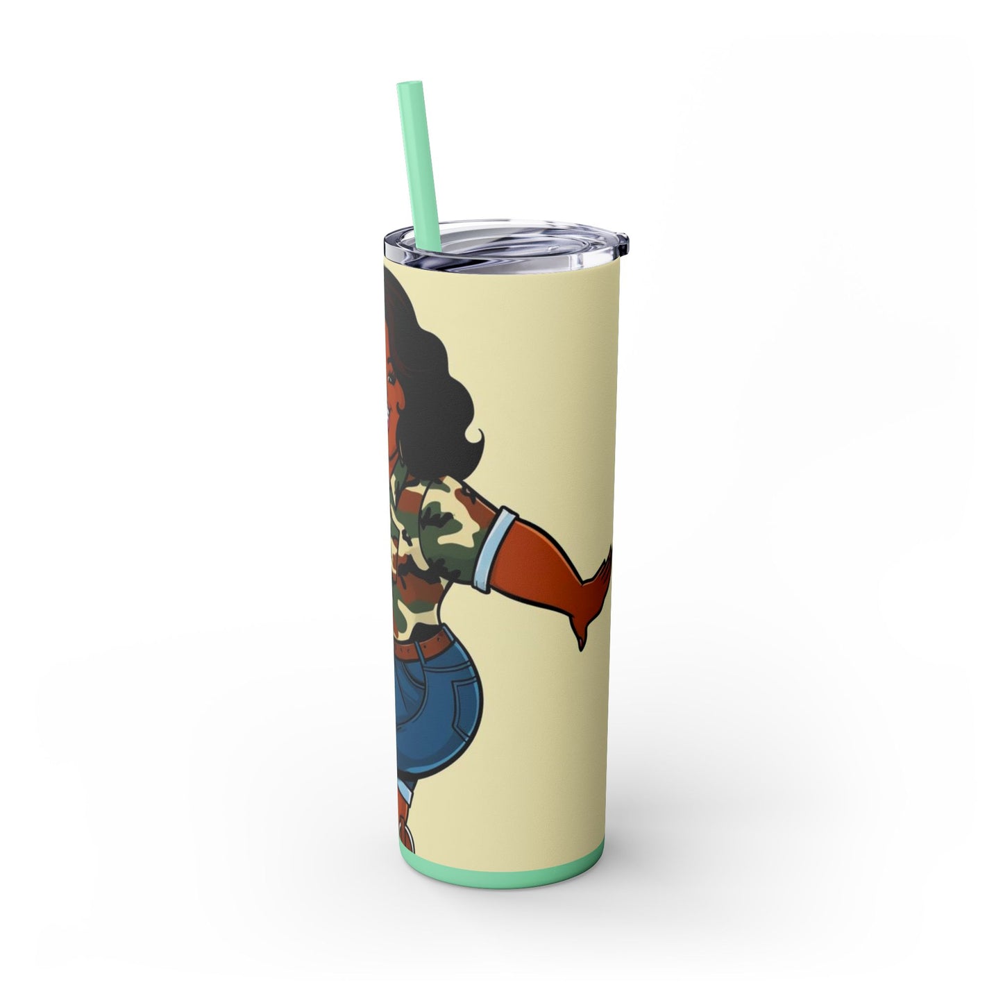 Where Them Fans At? Skinny Tumbler with Straw, 20oz