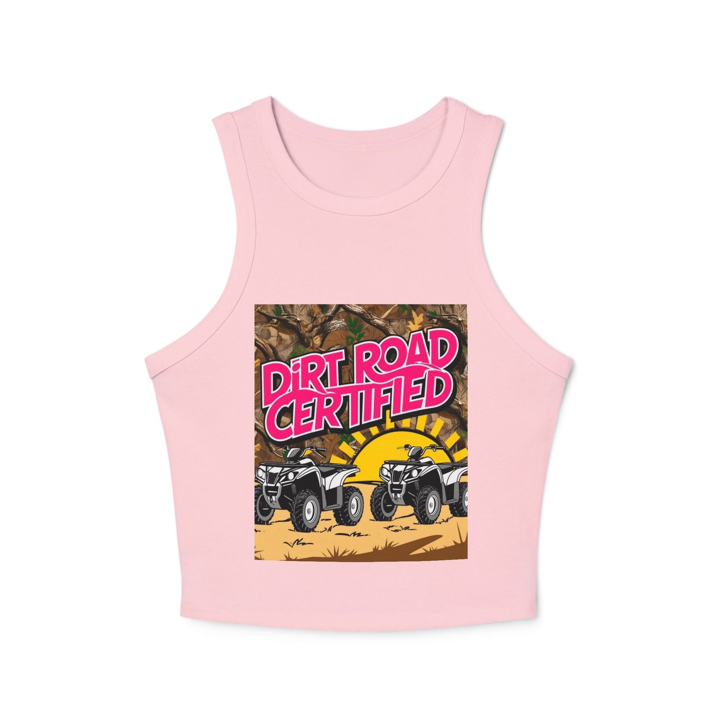 Dirt Road Certified Pink Racer Tank Top