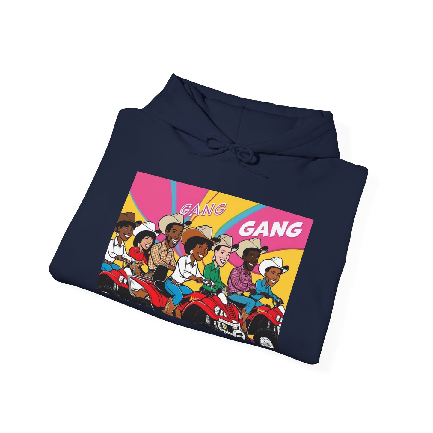 Retro Quad Gang Graphic Hoodie