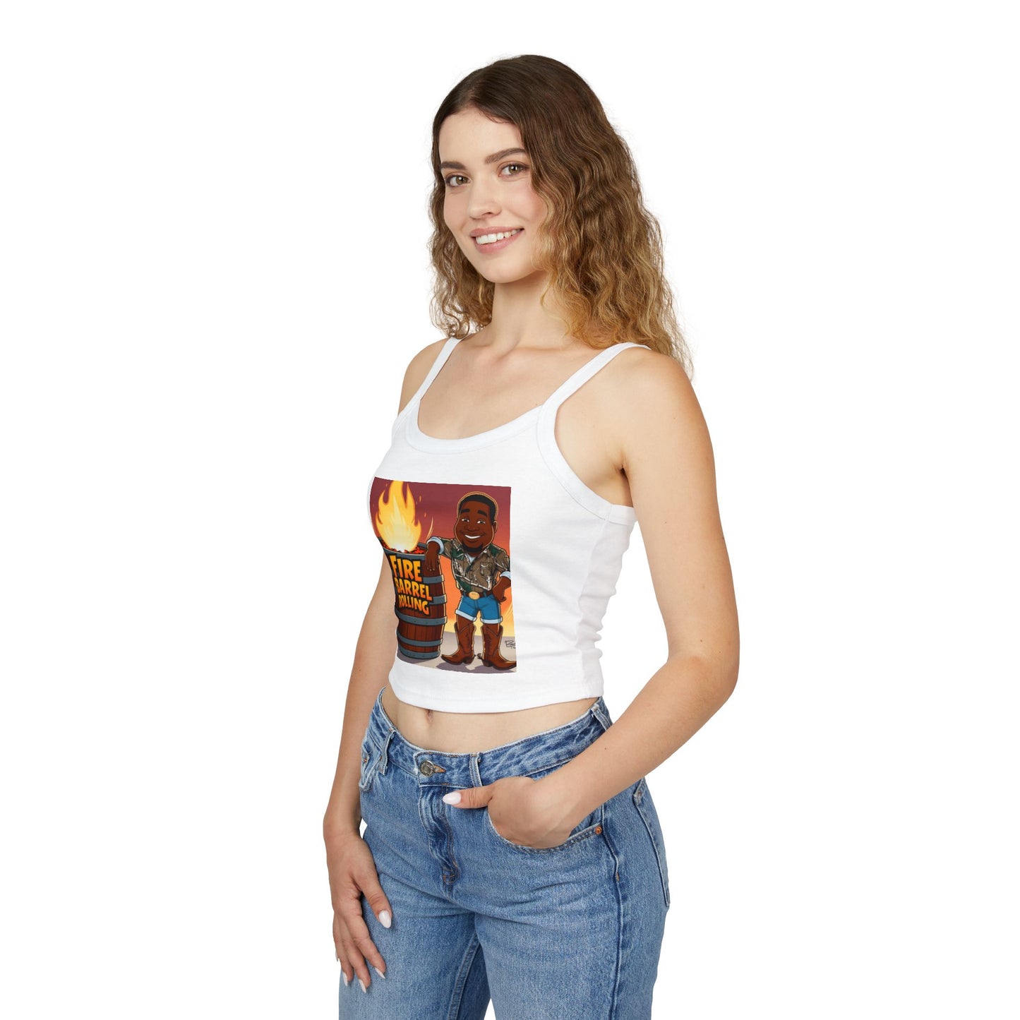 Fire Barrel Rolling Women's Spaghetti Strap Tank Top