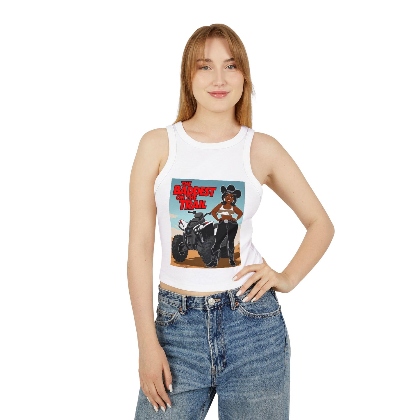 Baddest on the Trail Women's Micro Rib Racer Tank Top