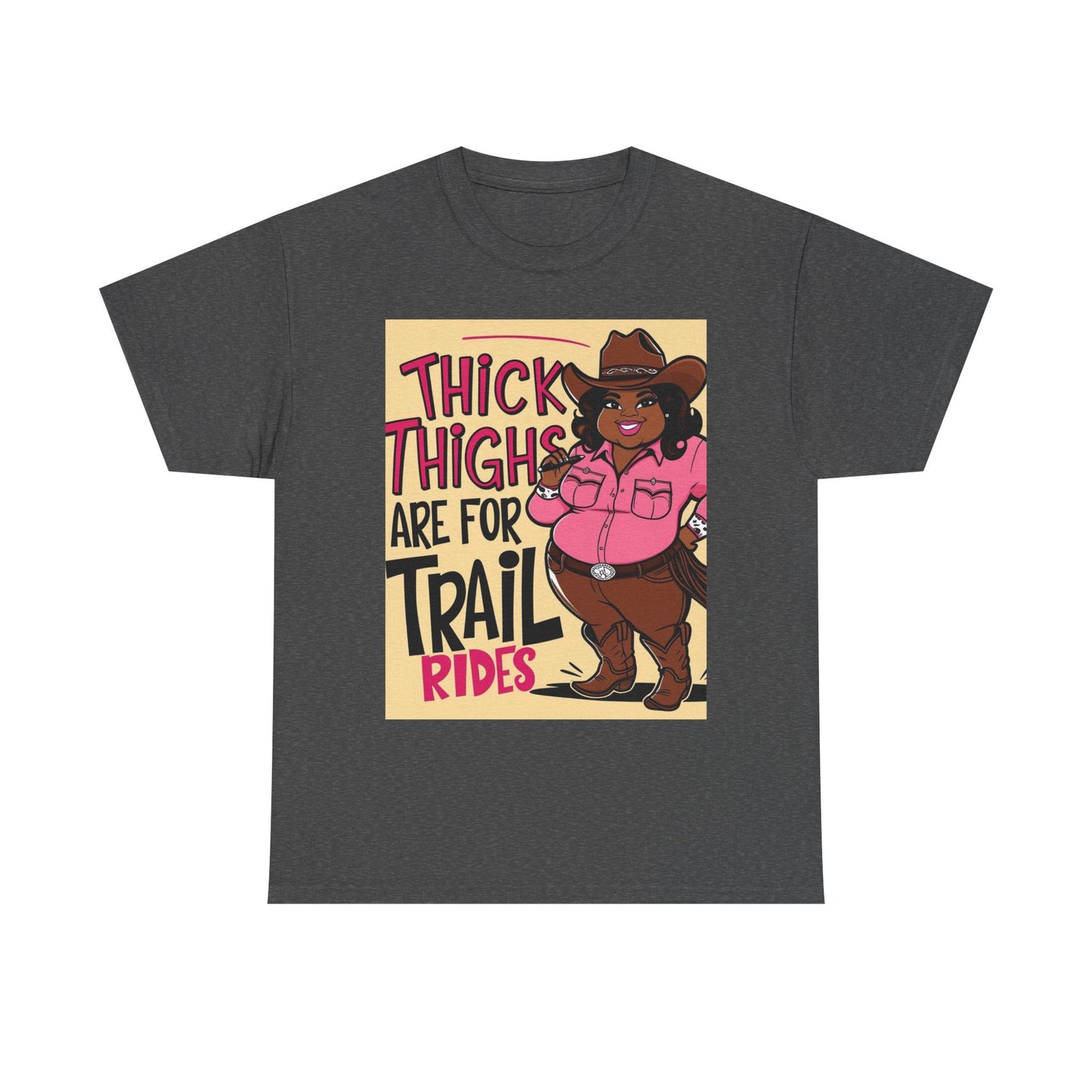 Thick Thighs Are For Trail Rides Unisex Cotton Tee