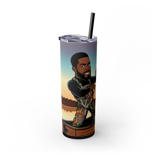 Handsome Fisherman Skinny Tumbler with Straw - 20oz