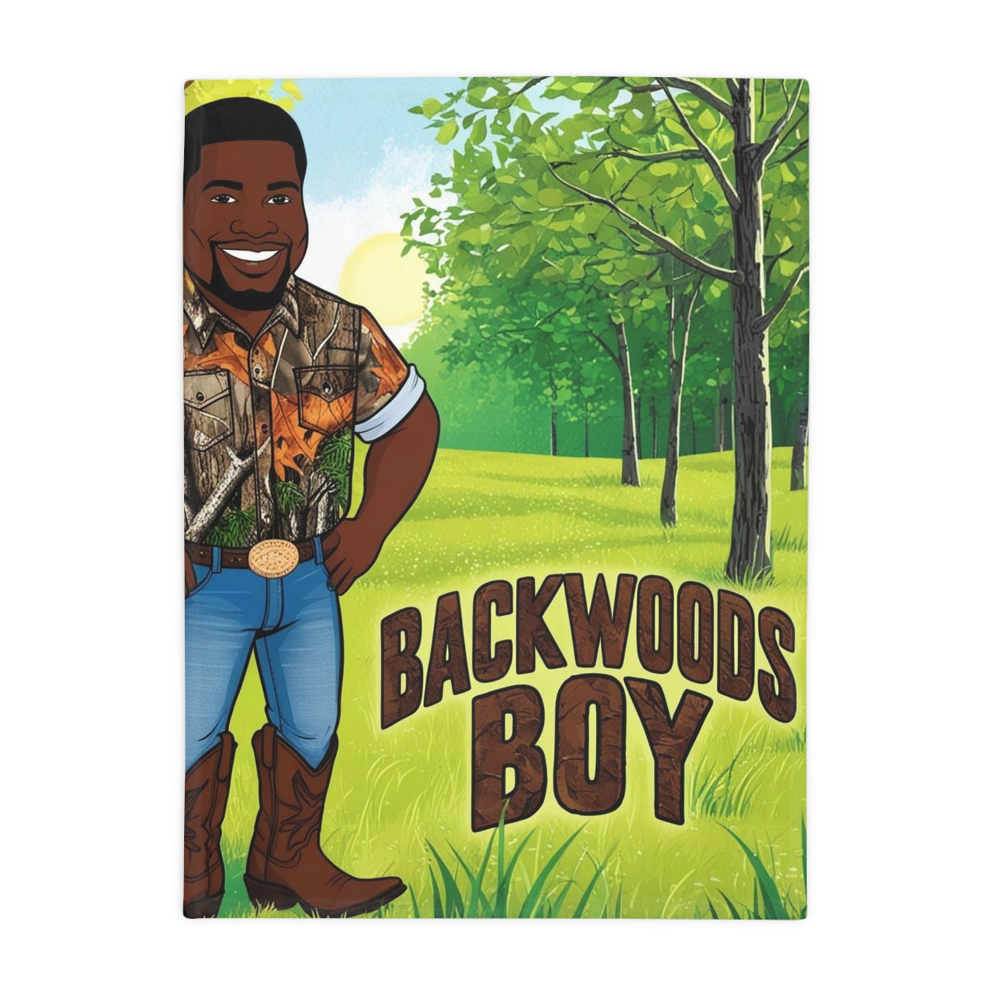 Backwoods Boy Plush Fleece Blanket