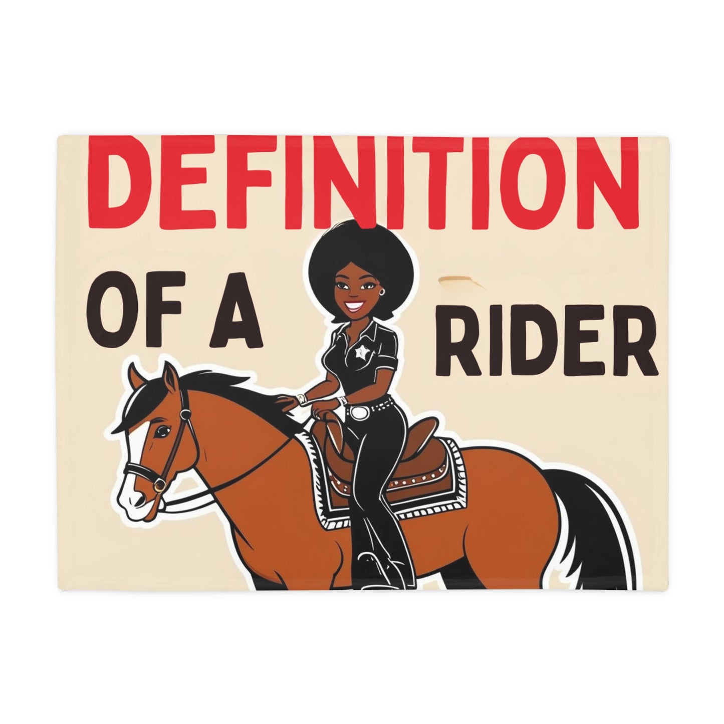 Definition of a Rider Plush Fleece Blanket