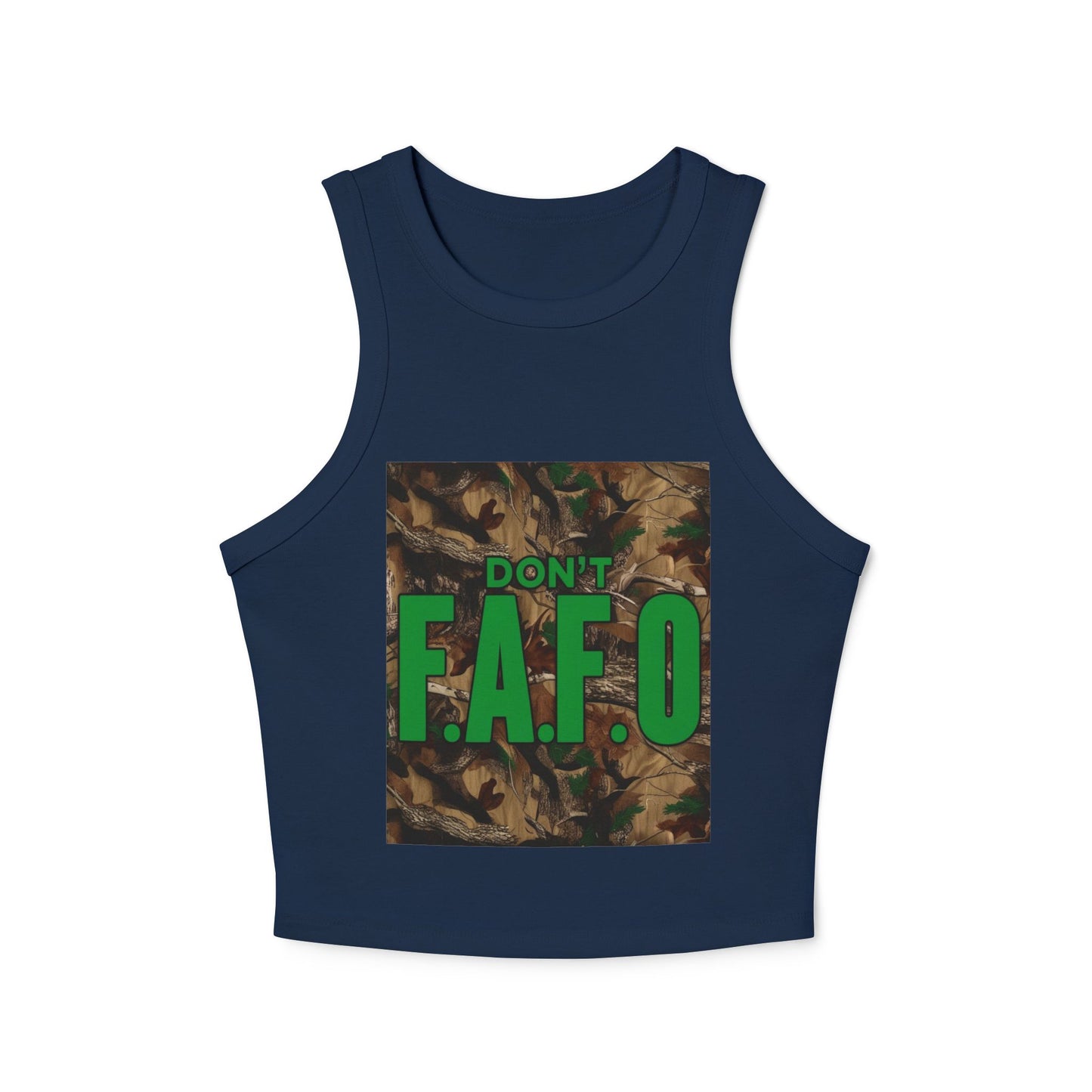 Don't F.A.F.O. Micro Rib Racer Tank Top