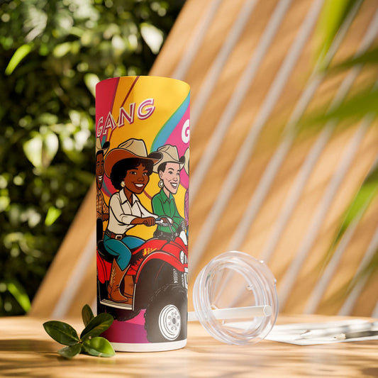 Retro Gang ATV Skinny Tumbler with Straw 20oz