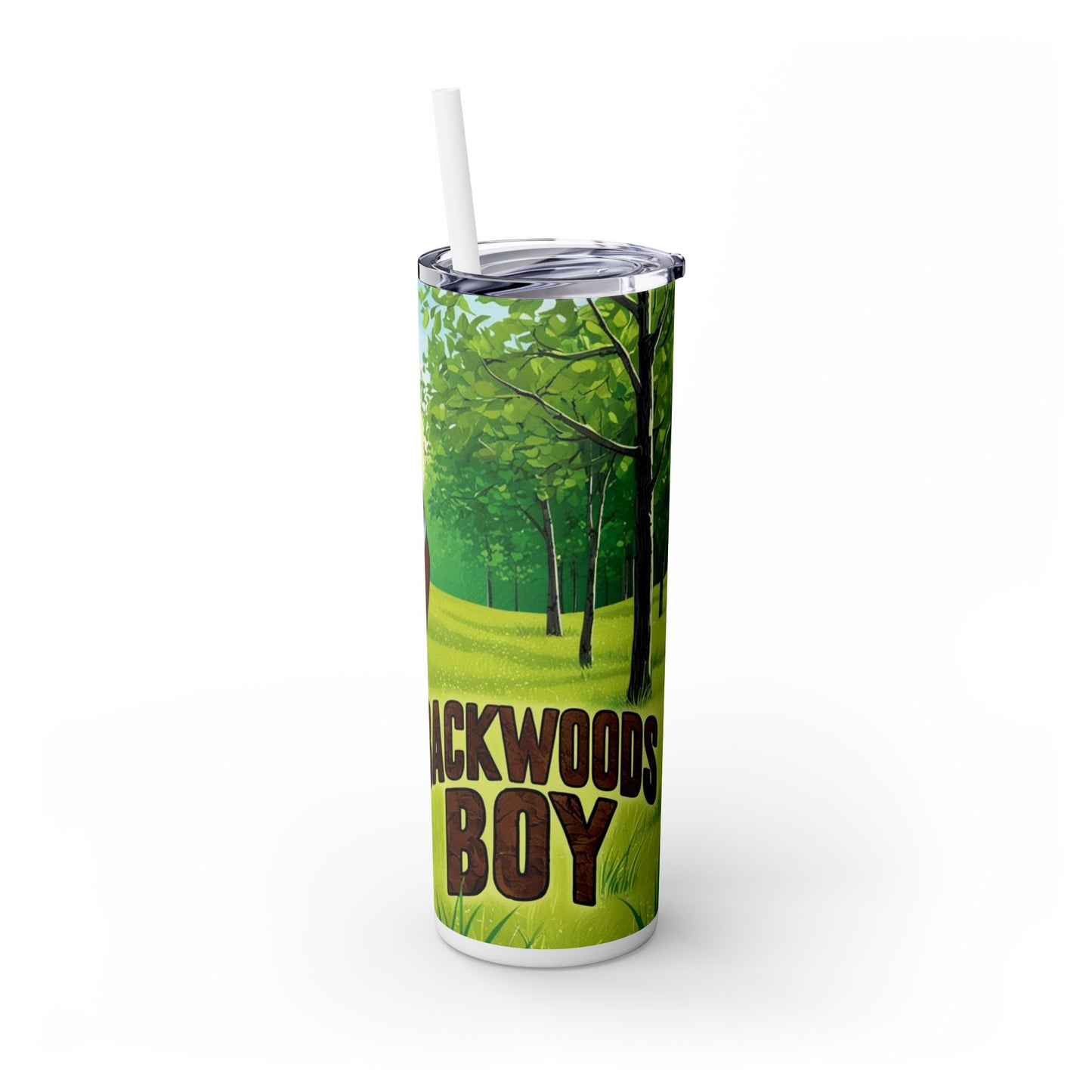 Backwoods Boy Skinny Tumbler - 20oz with Straw