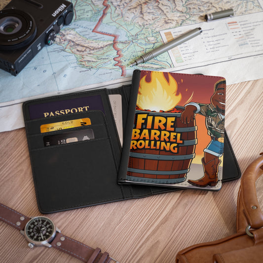 Fire Barrel Rolling Passport Cover