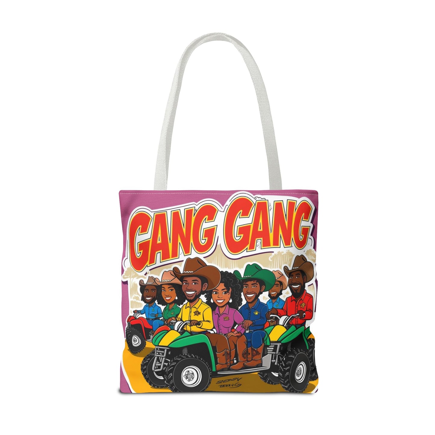 Group ATV Cartoon Tote Bag