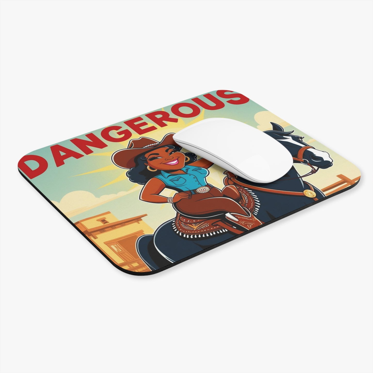 Dangerous Cowgirl Mouse Pad