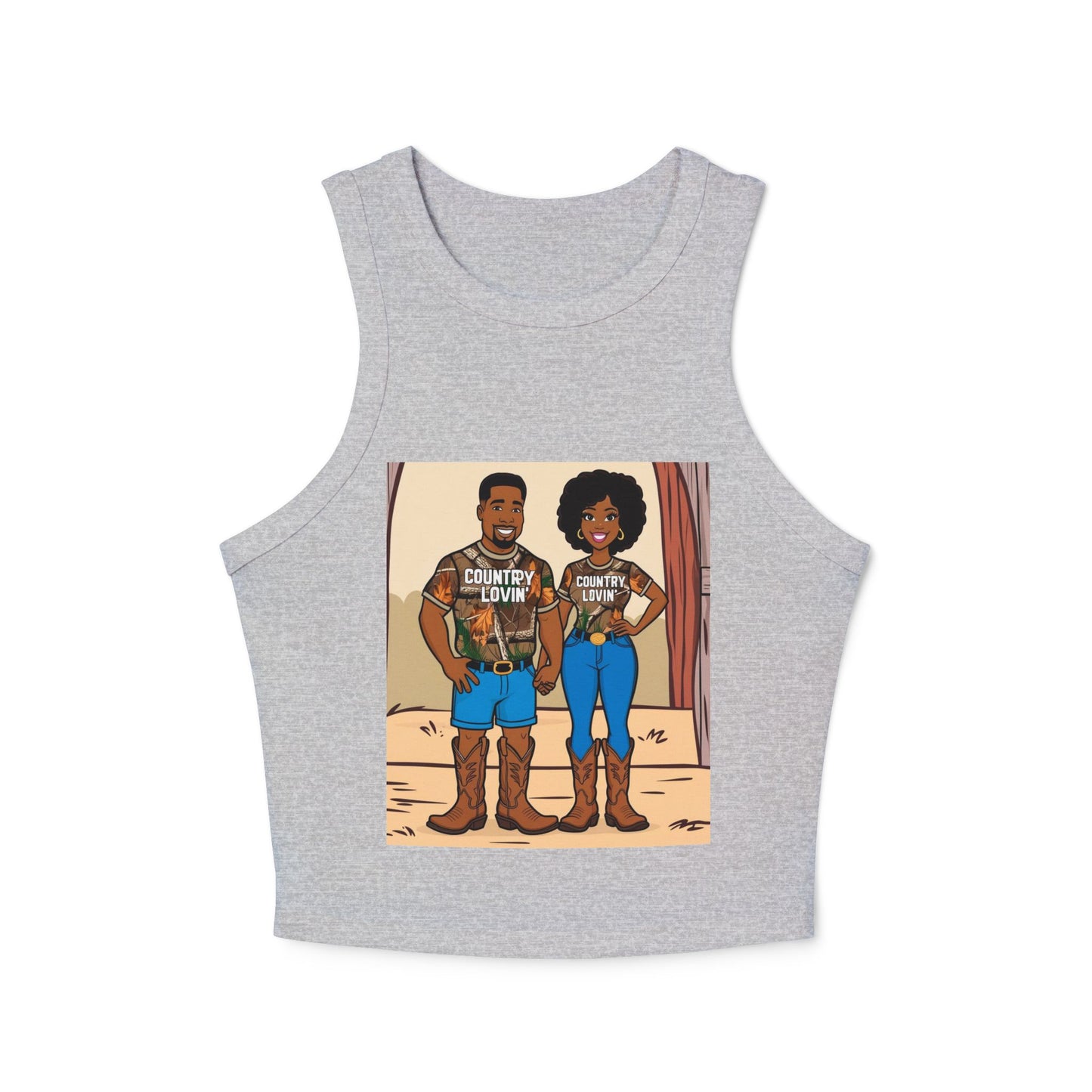 Country Lovin Women's Micro Rib Racer Tank Top