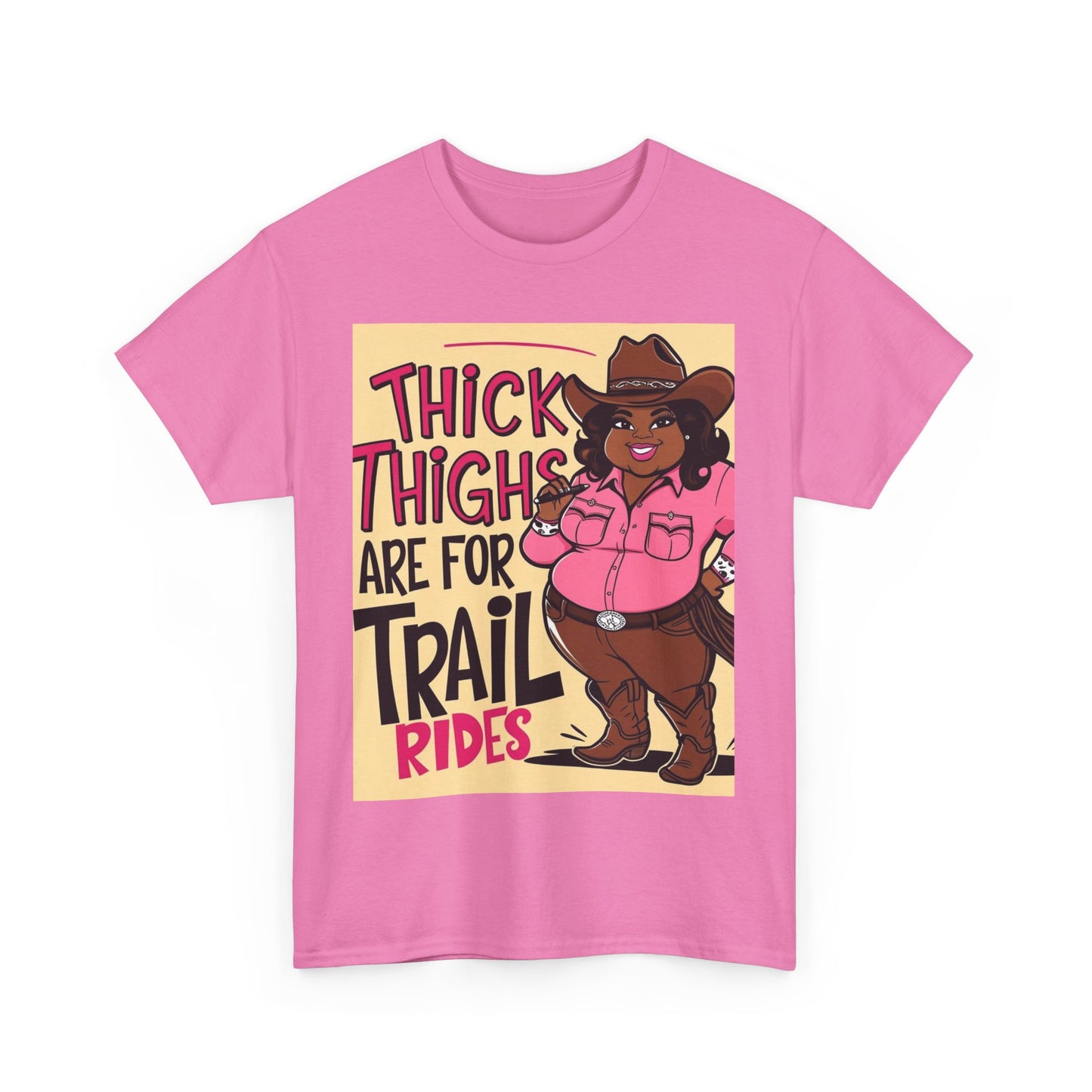 Thick Thighs Are For Trail Rides Unisex Cotton Tee