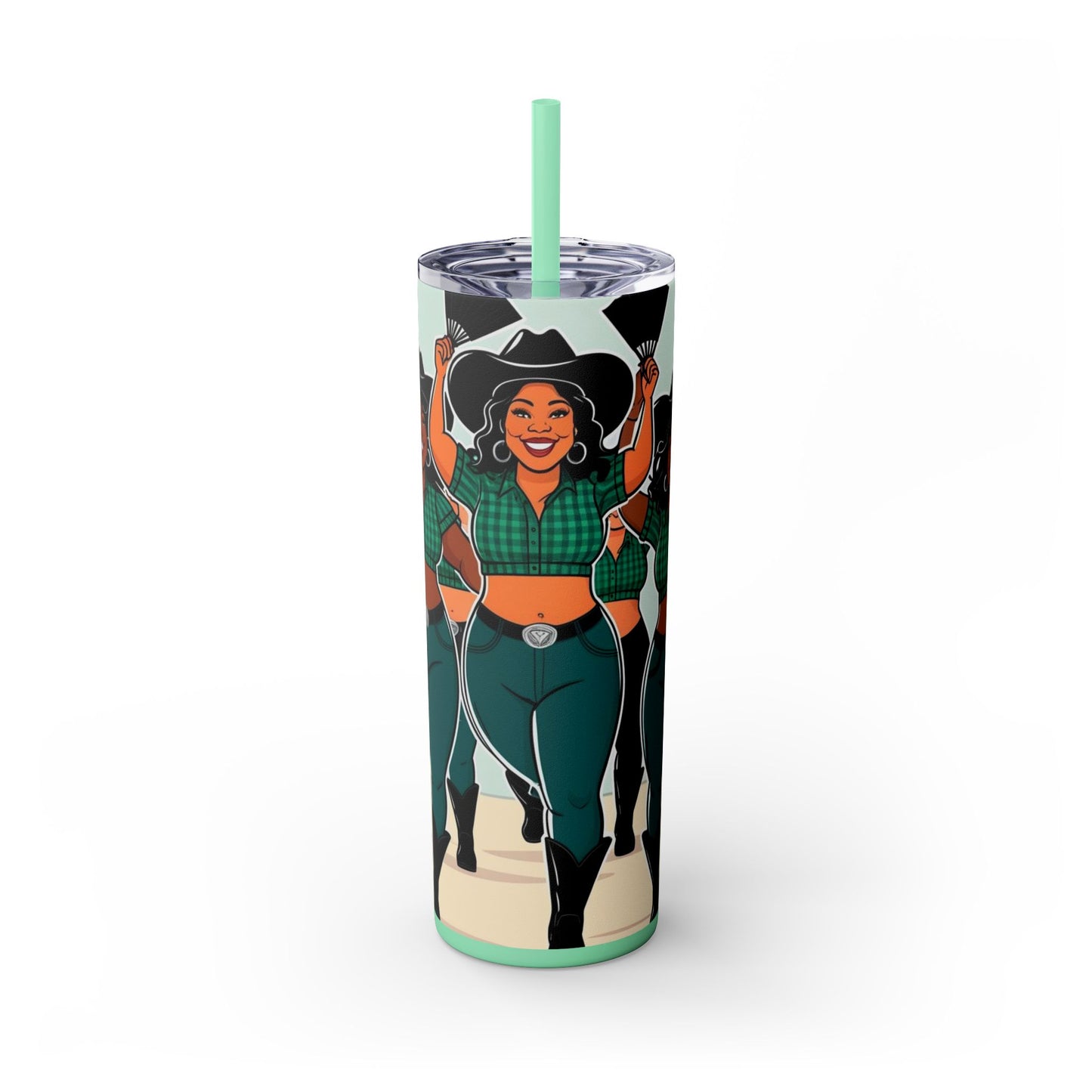 Group Dancers Skinny Tumbler 20oz with Straw
