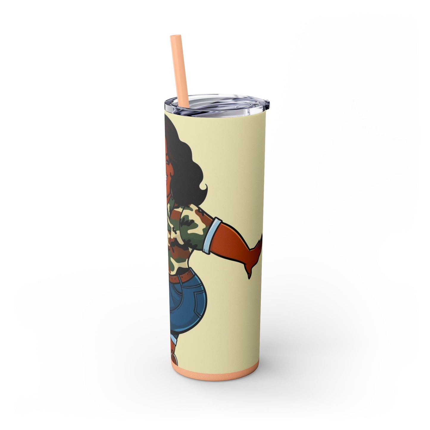 Where Them Fans At? Skinny Tumbler with Straw, 20oz