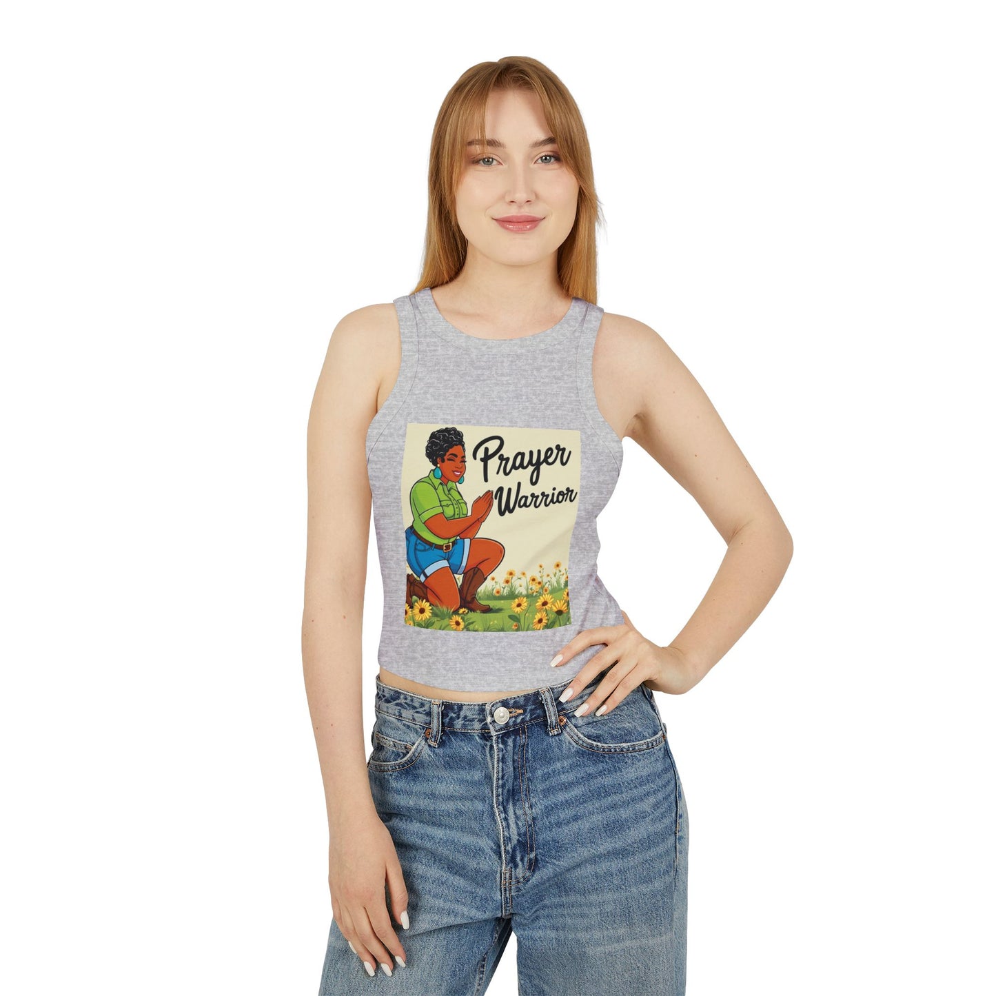 Prayer Warrior Women's Micro Rib Racer Tank Top