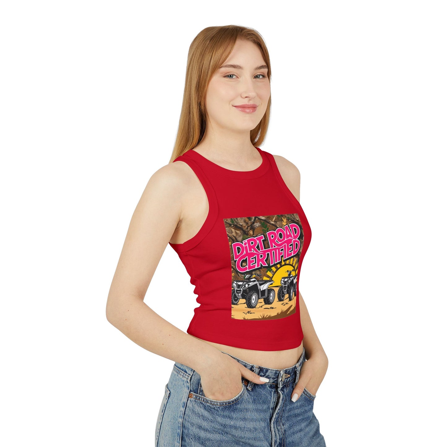 Dirt Road Certified Pink Racer Tank Top