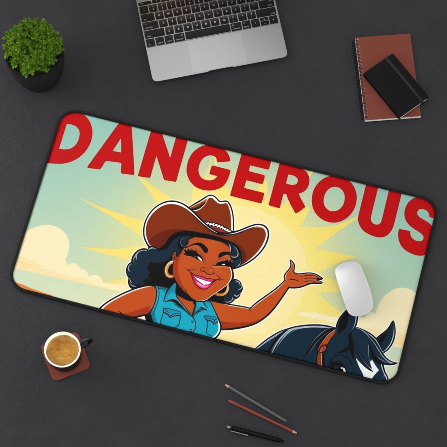Dangerous Cowgirl Desk Mat