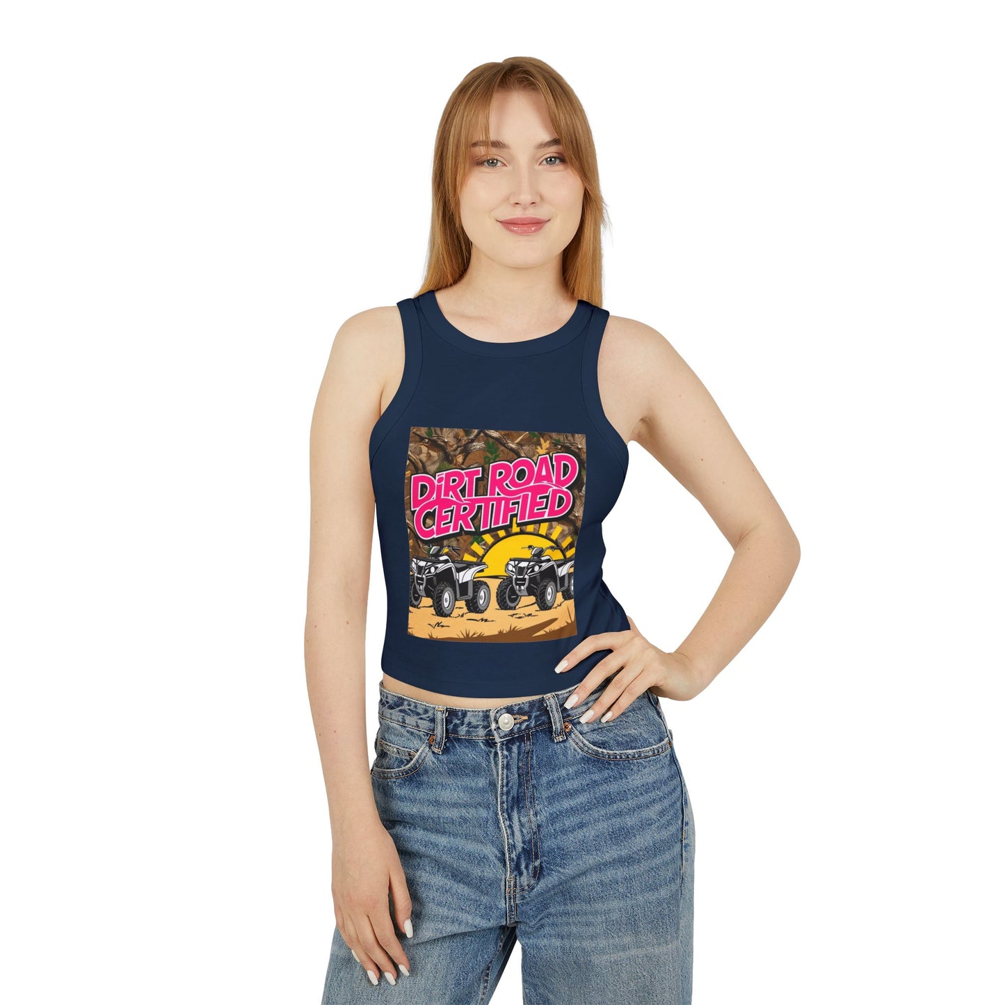 Dirt Road Certified Pink Racer Tank Top