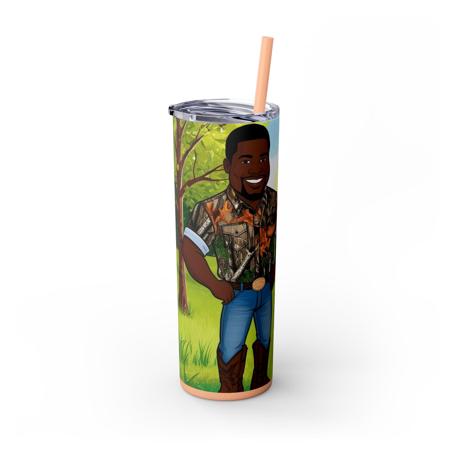 Backwoods Boy Skinny Tumbler - 20oz with Straw
