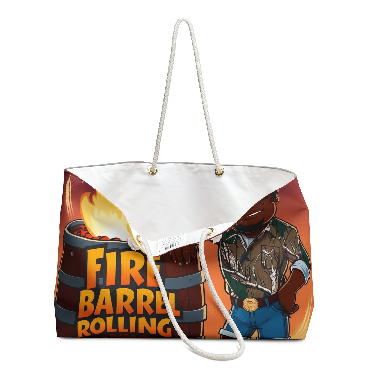Fire Barrel Rolling Weekender Bag