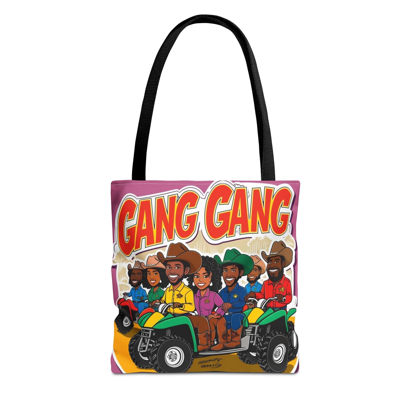Group ATV Cartoon Tote Bag