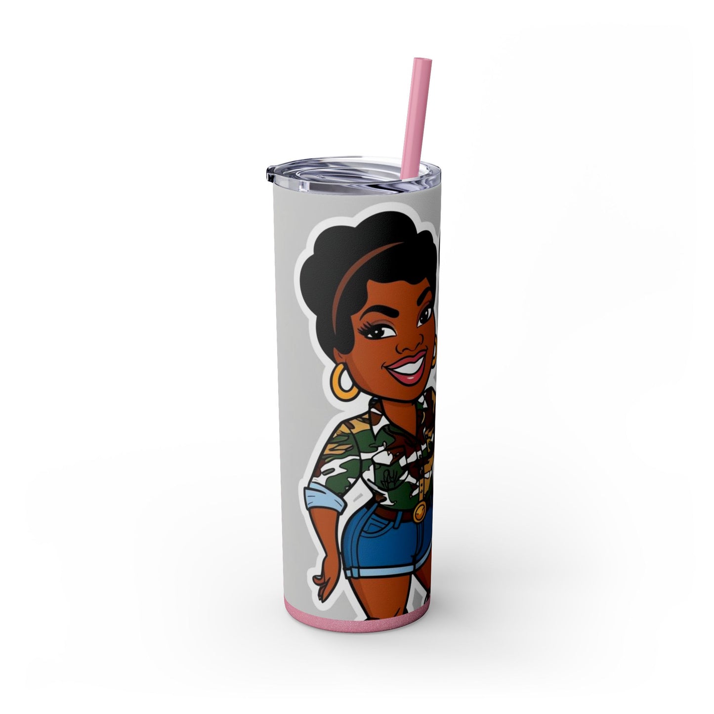 Where Them Fans At? 20oz Skinny Tumbler with Straw