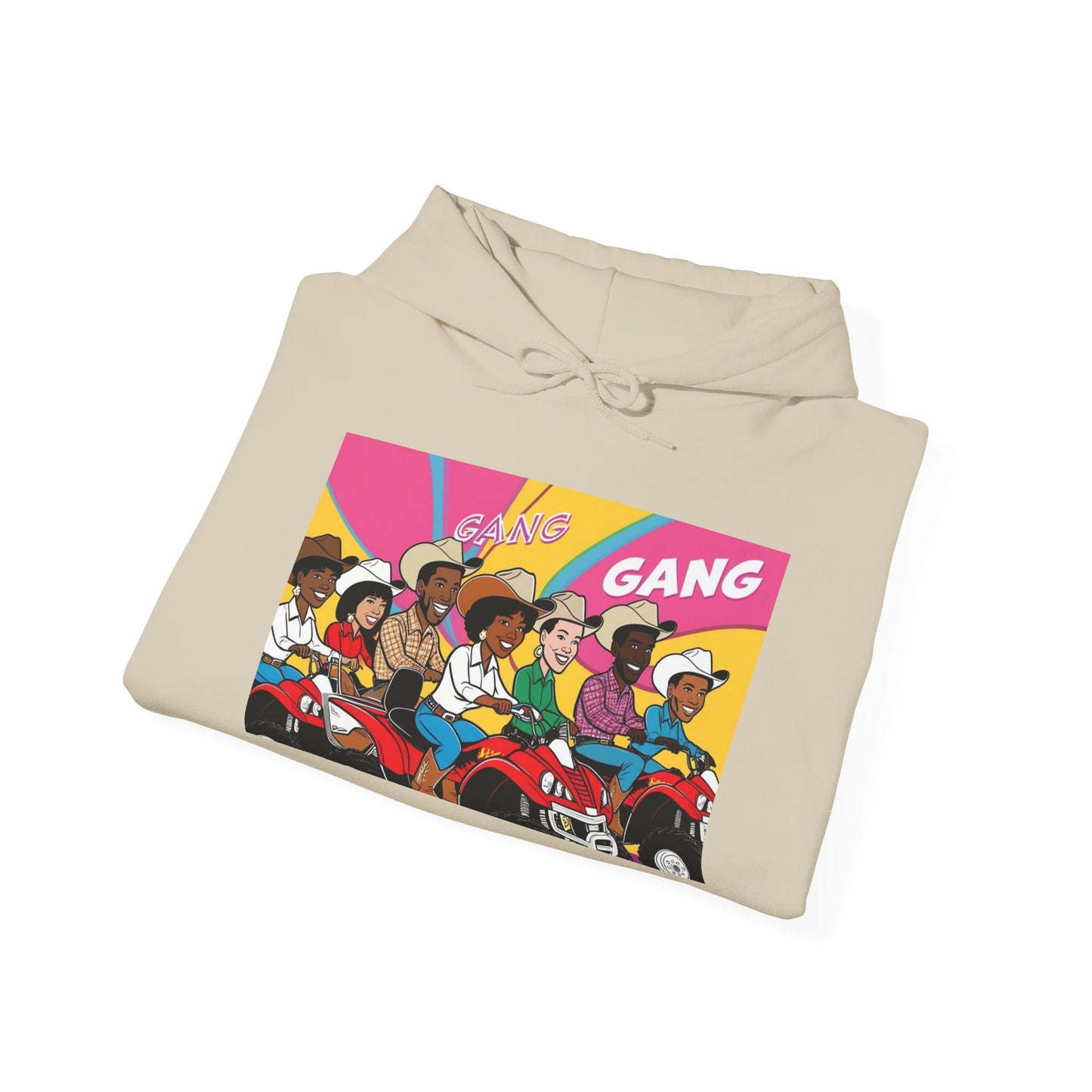 Retro Quad Gang Graphic Hoodie