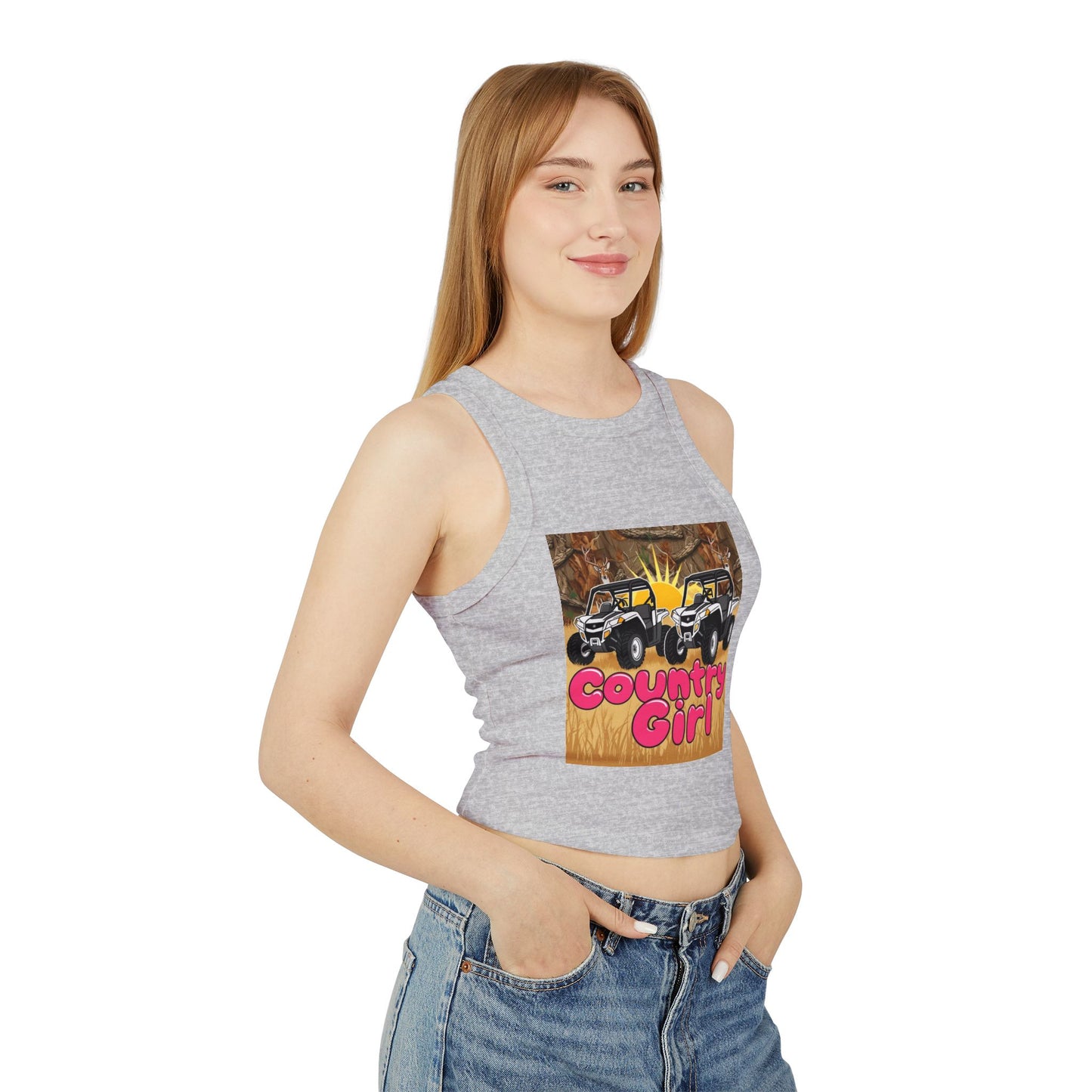 Country Girl Women's Micro Rib Racer Tank Top