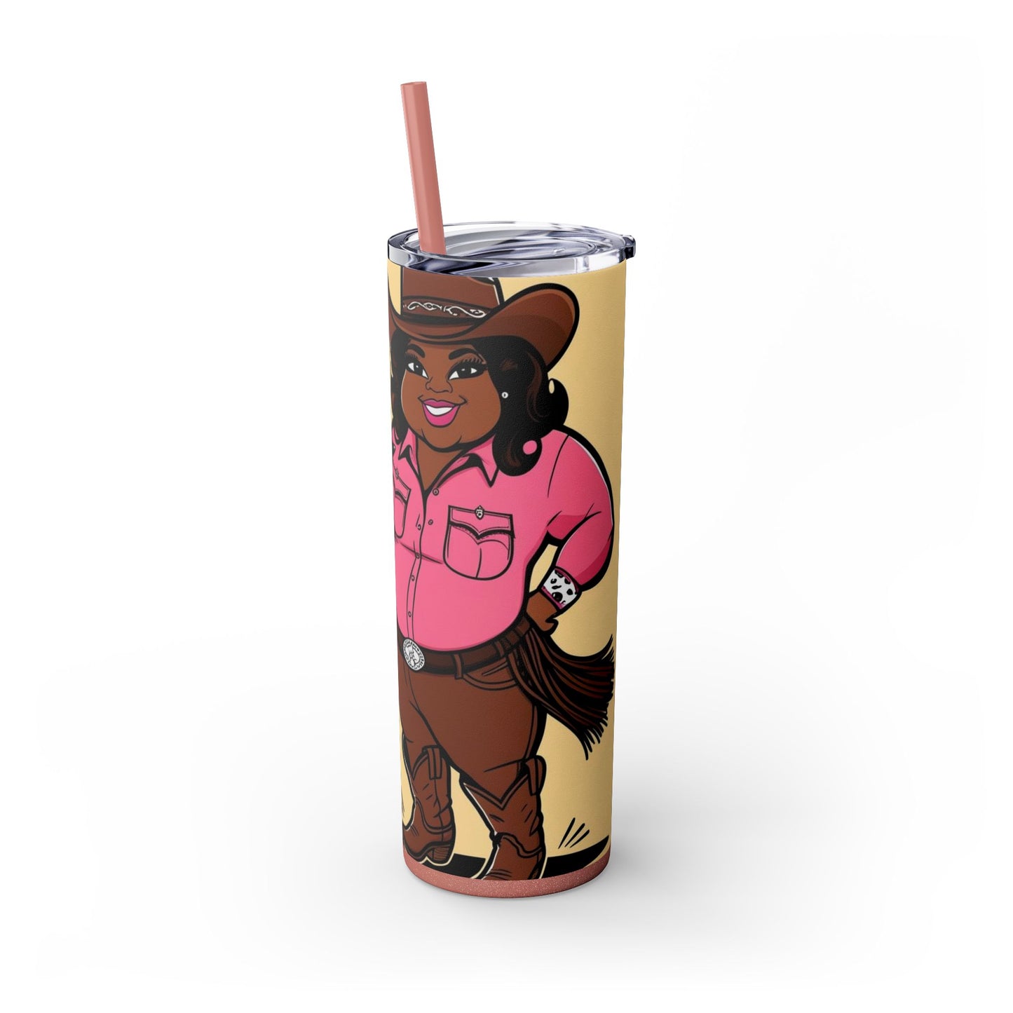 Thick Thighs Are For Trail Rides Skinny Tumbler with Straw, 20oz