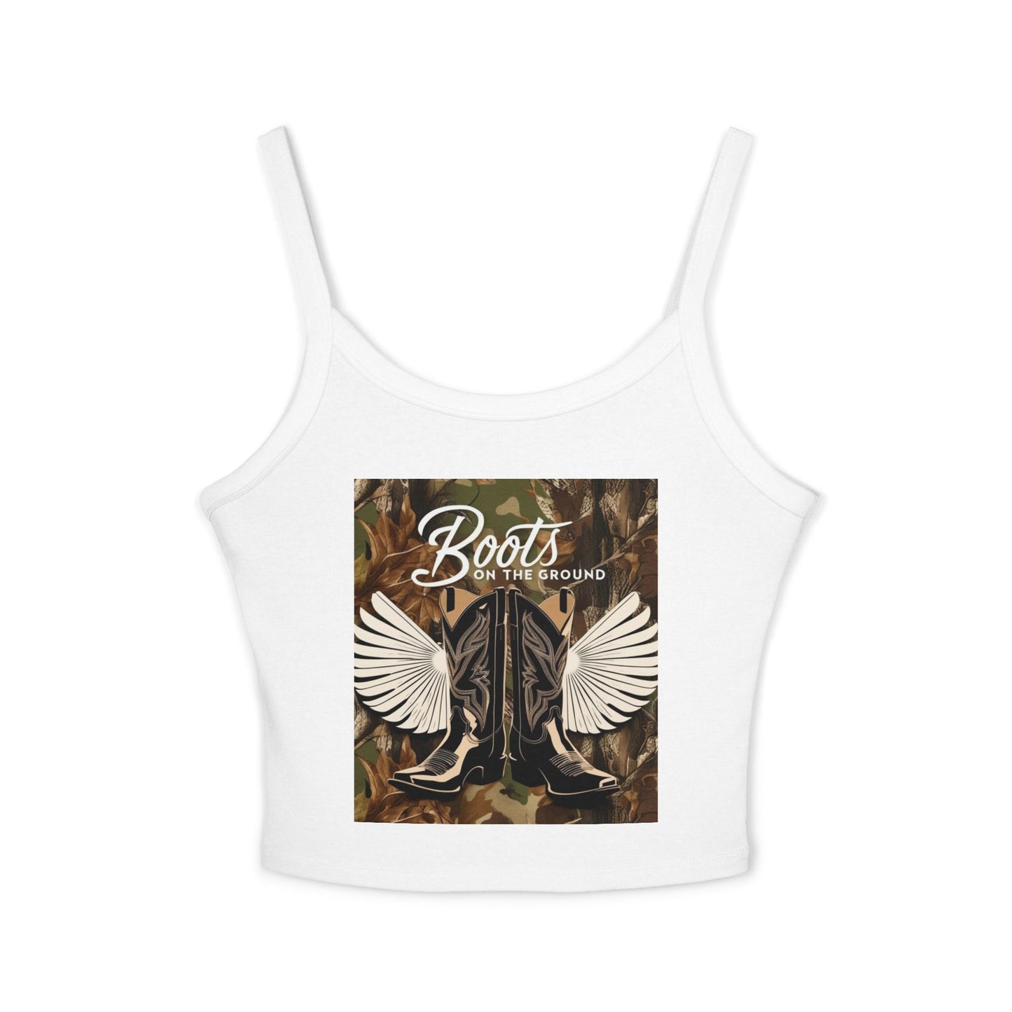 Boots On The Ground Women's Spaghetti Strap Tank Top