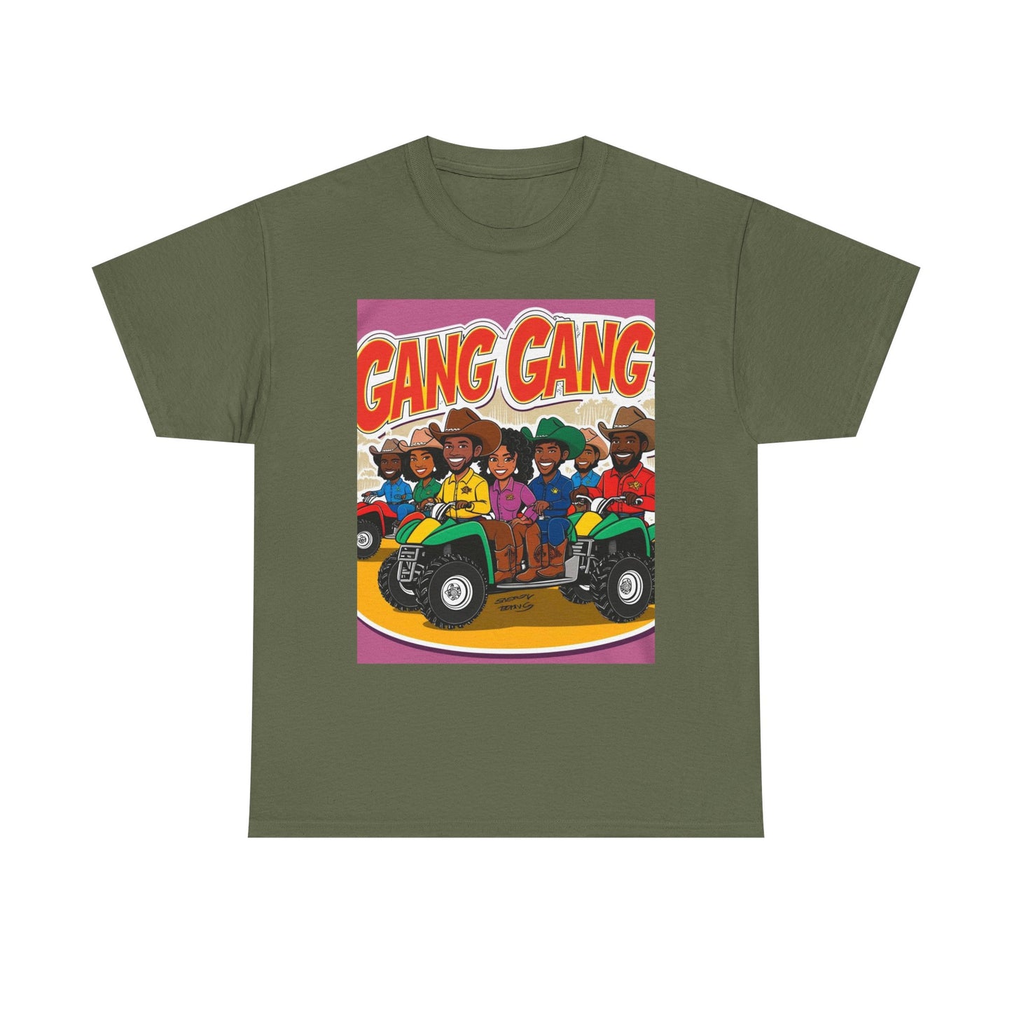 Group ATV Cartoon Graphic Tee Unisex Cotton T-Shirt