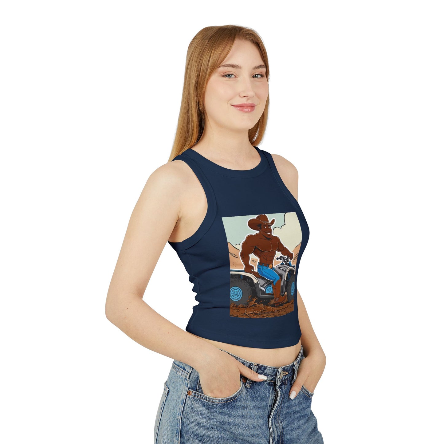 Big Cowboy Adventure Micro Rib Racer Tank Top