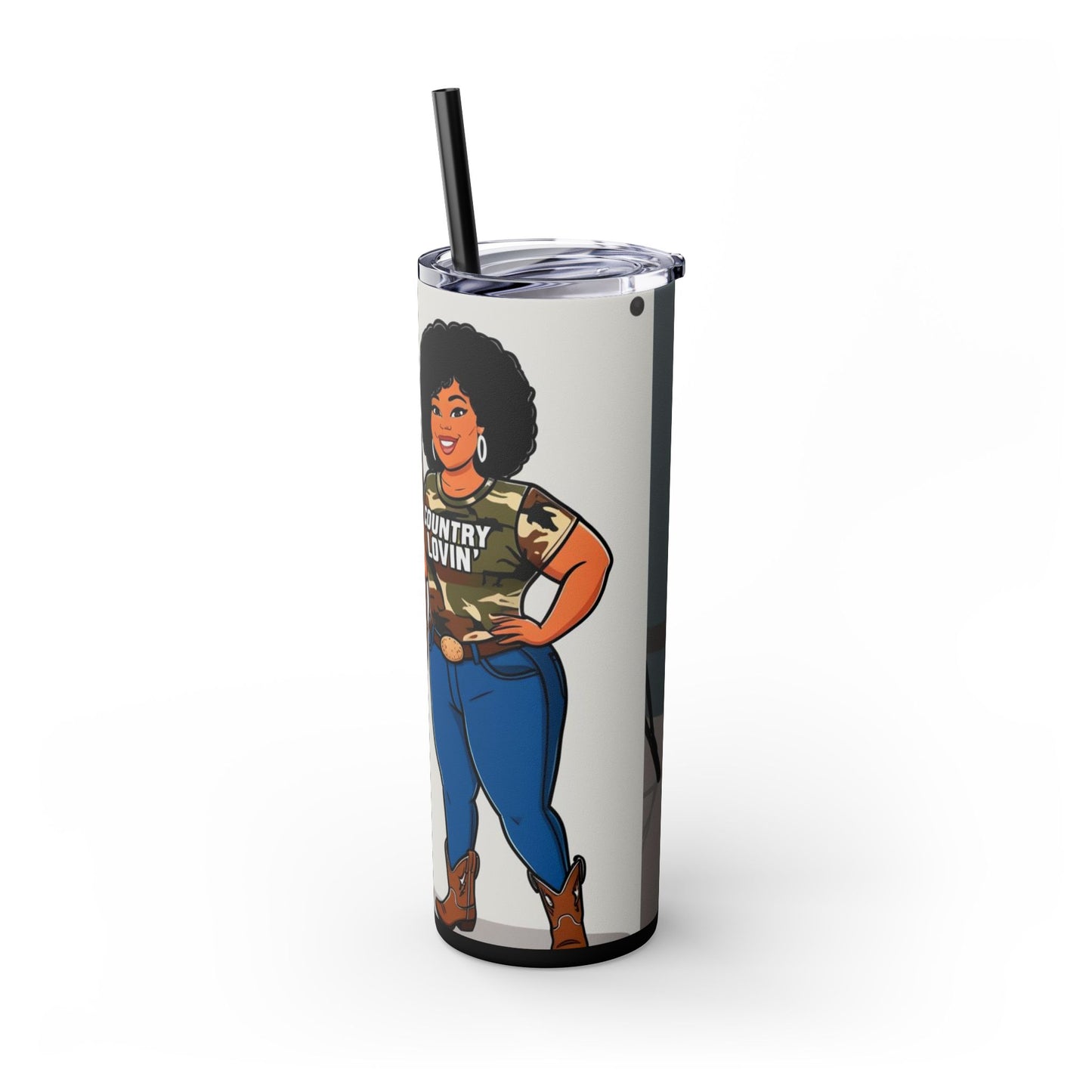 Country Lovin Skinny Tumbler with Straw, 20oz