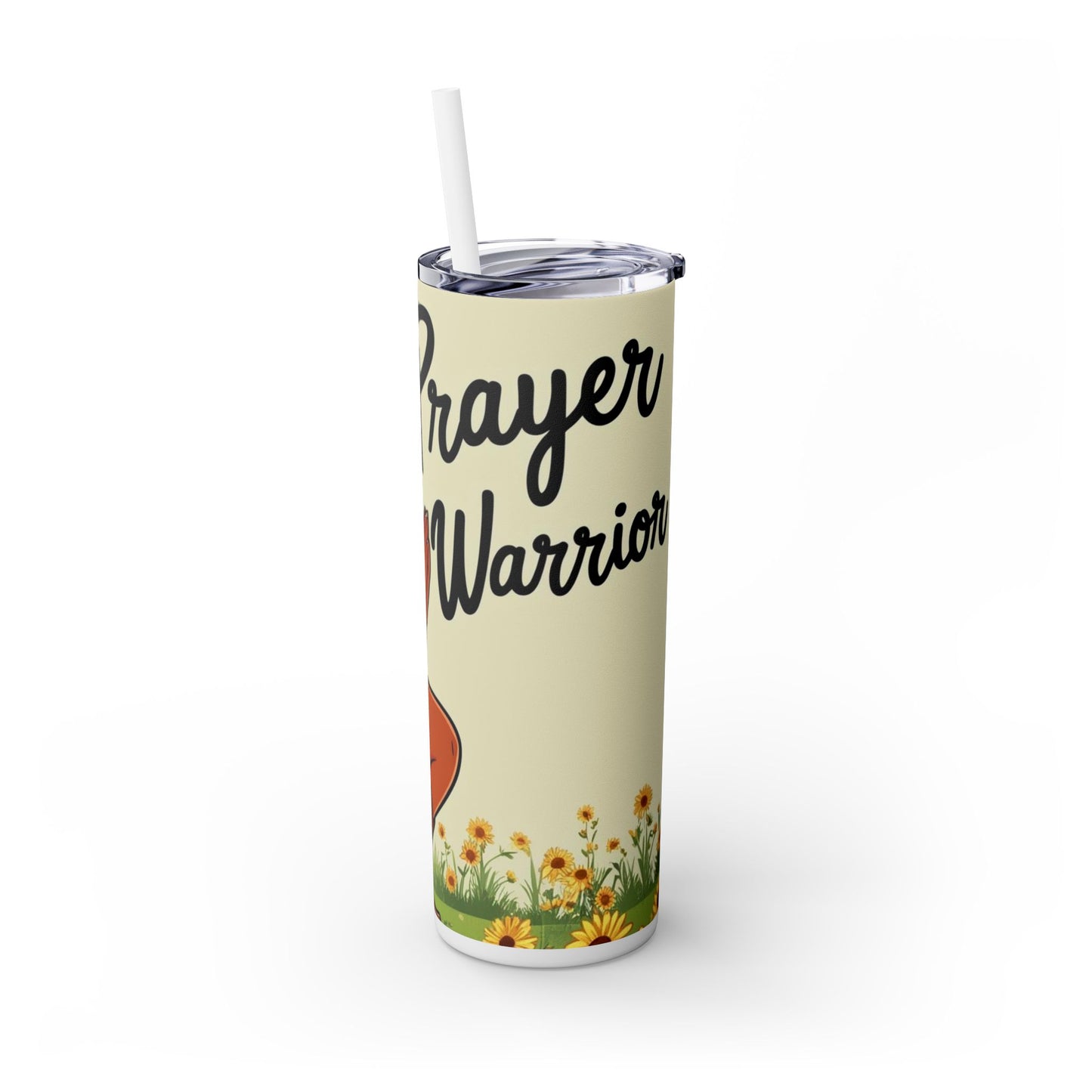 Prayer Warrior  20oz Skinny Tumbler with Straw