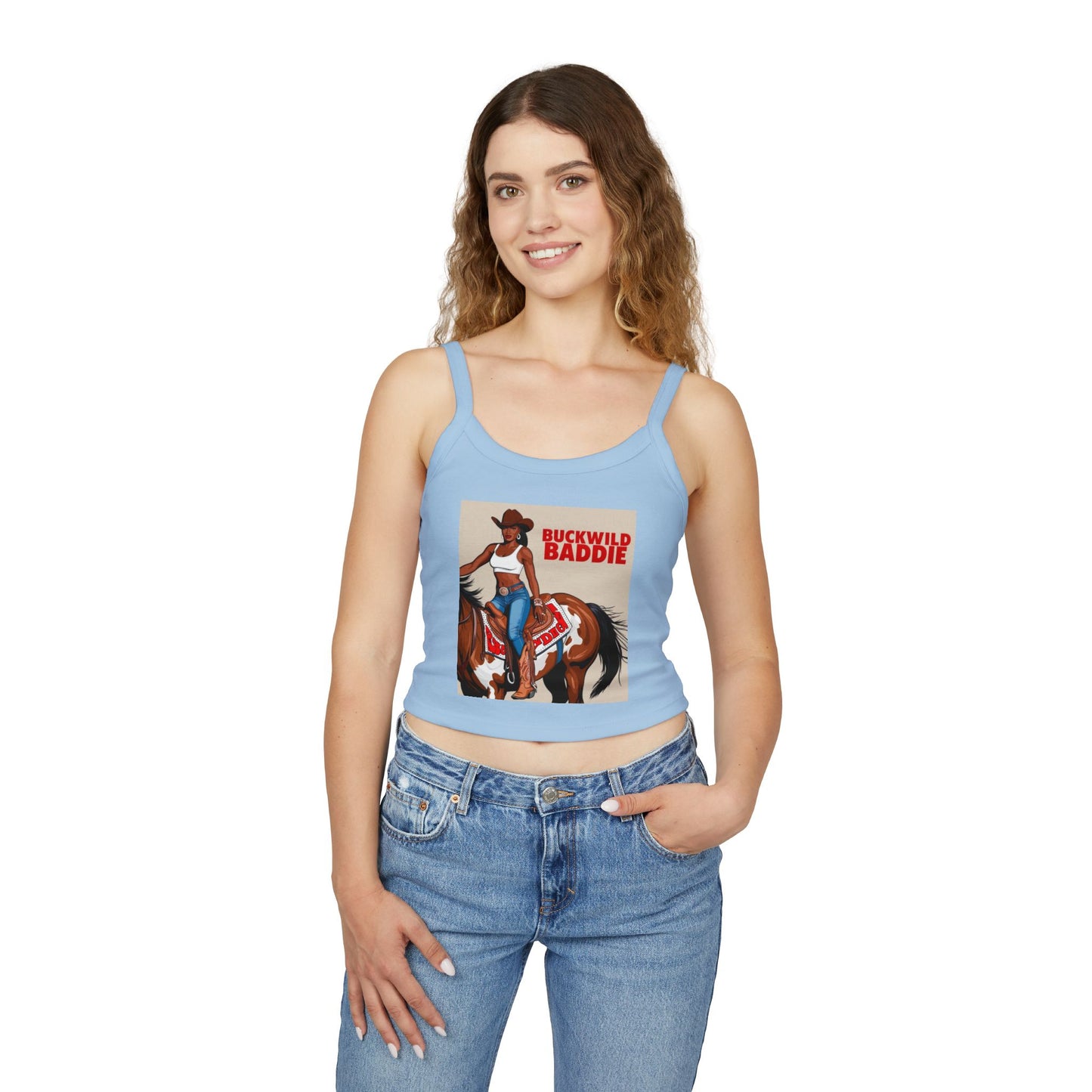 Buckwild Baddie Women's Spaghetti Strap Tank Top