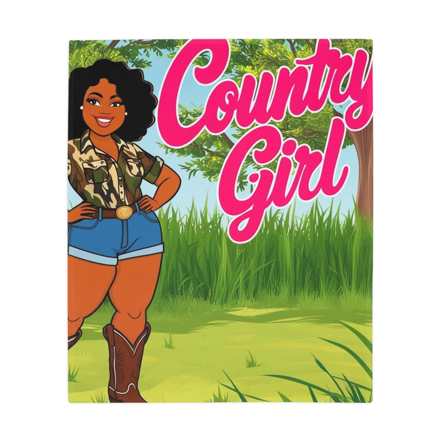 Country Girl Plush Fleece Blanket