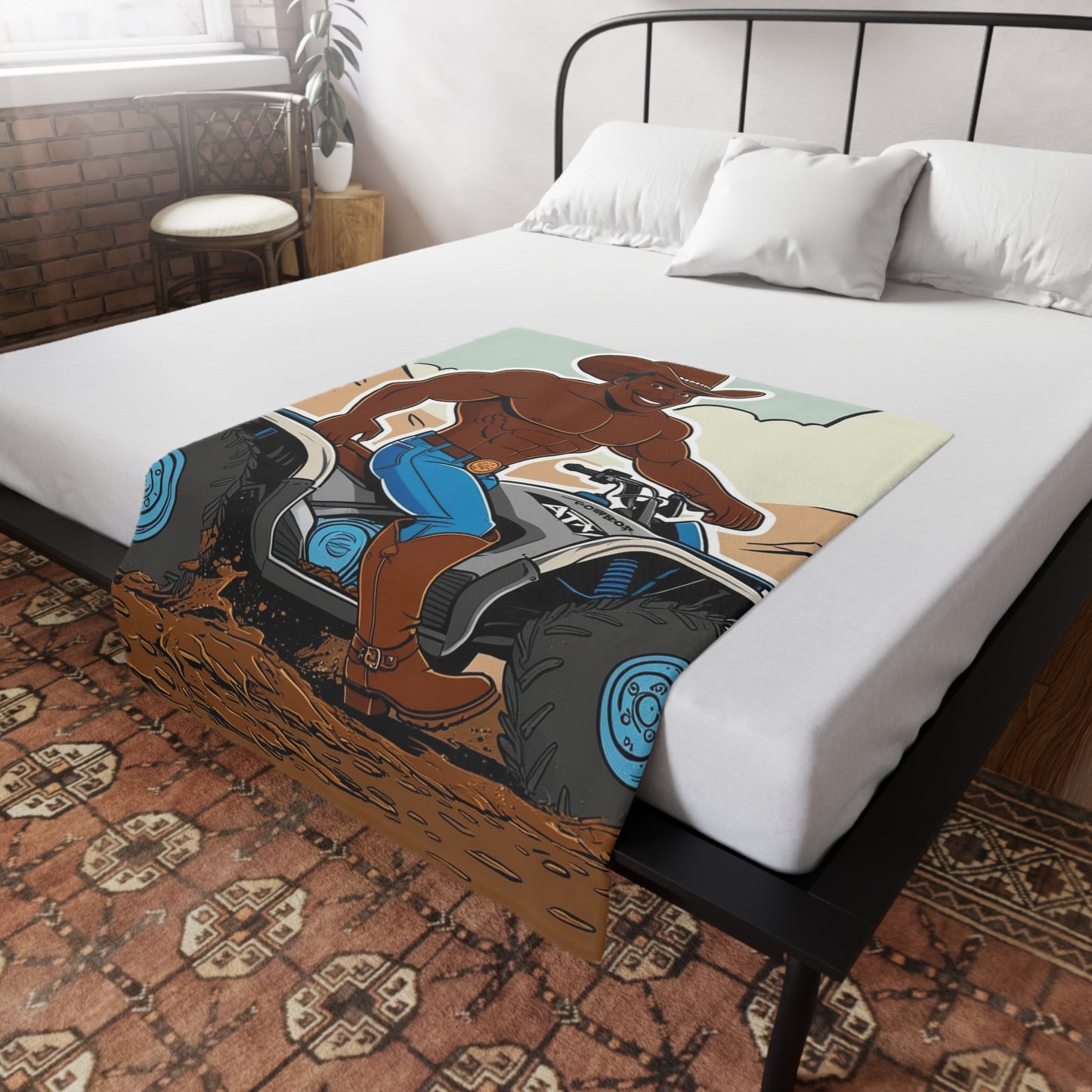 Big Cowboy Adventure Plush Fleece Blanket