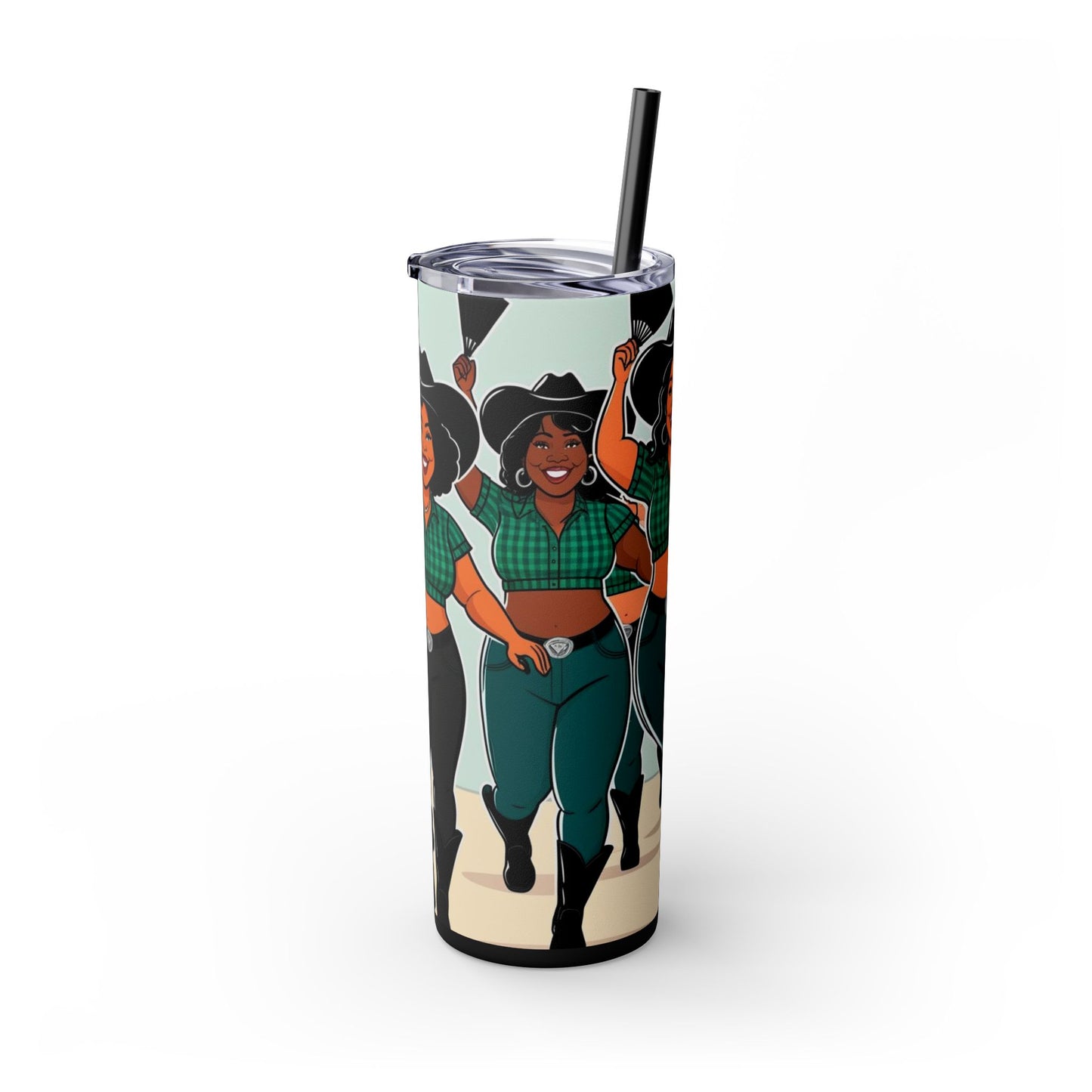 Group Dancers Skinny Tumbler 20oz with Straw