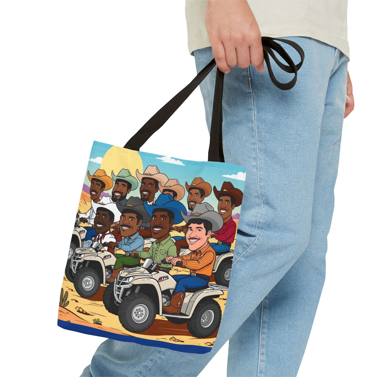Retro Cowboy Adventure Tote Bag