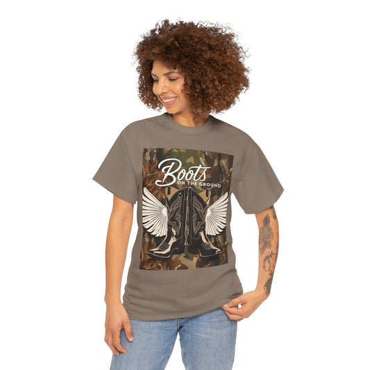 Boots On The Ground Unisex Cotton Tee