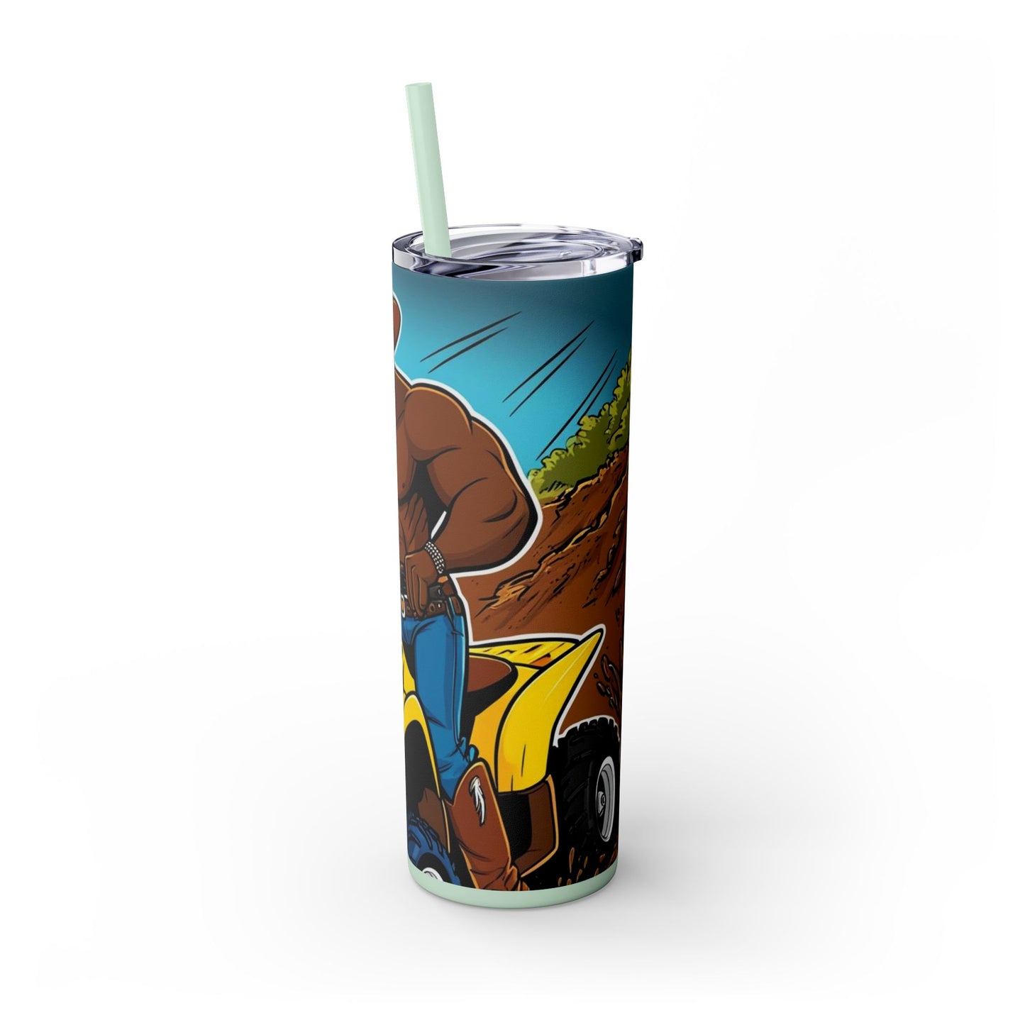 Big Boy Skinny Tumbler with Straw, 20oz