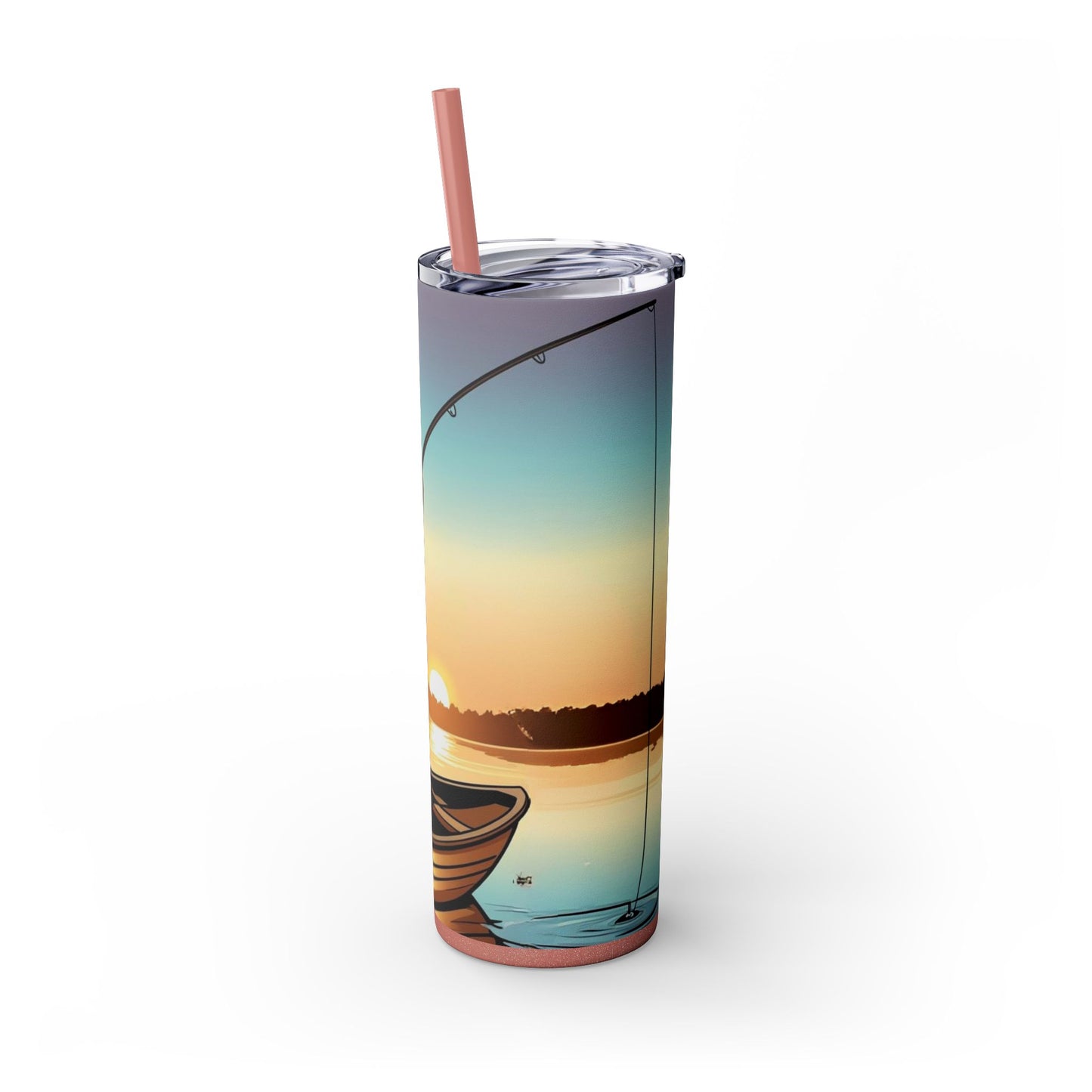 Handsome Fisherman Skinny Tumbler with Straw - 20oz