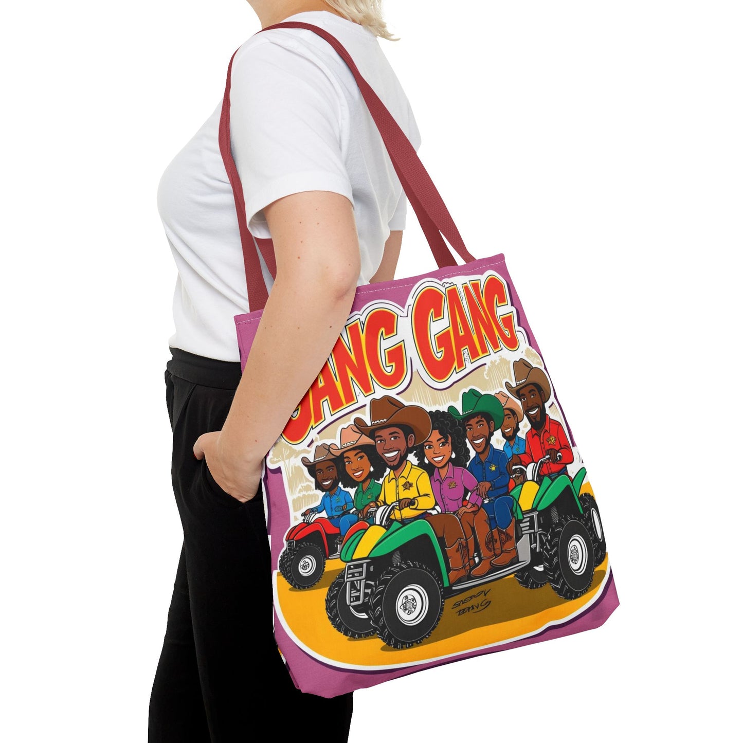 Group ATV Cartoon Tote Bag
